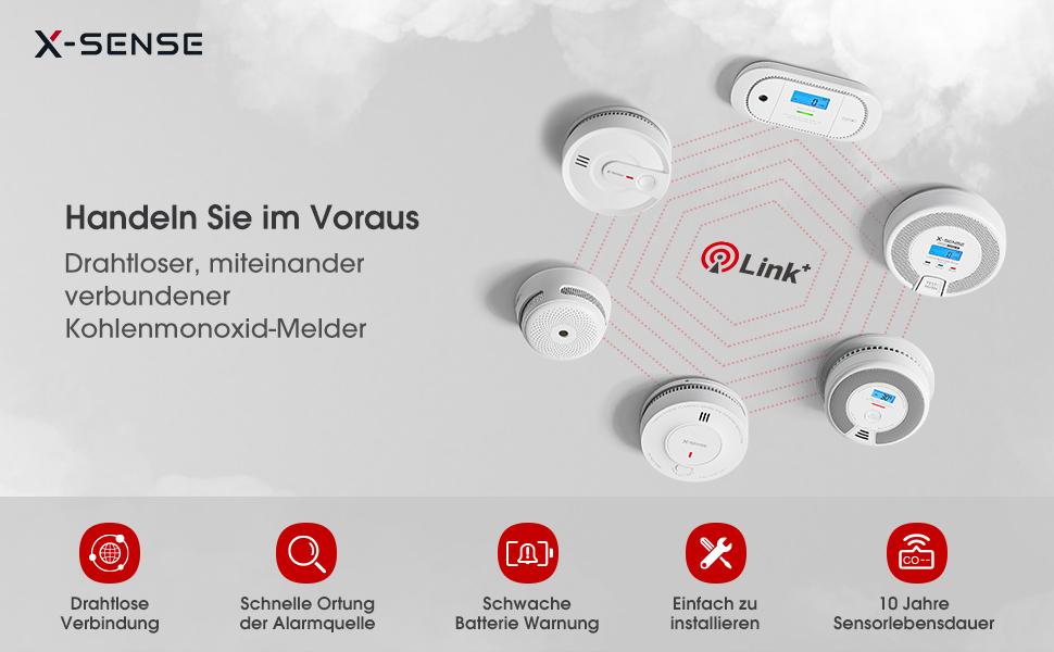 X-Sense Carbon monoxide detector CO03D-W / ZASXS00145WEU White, grey