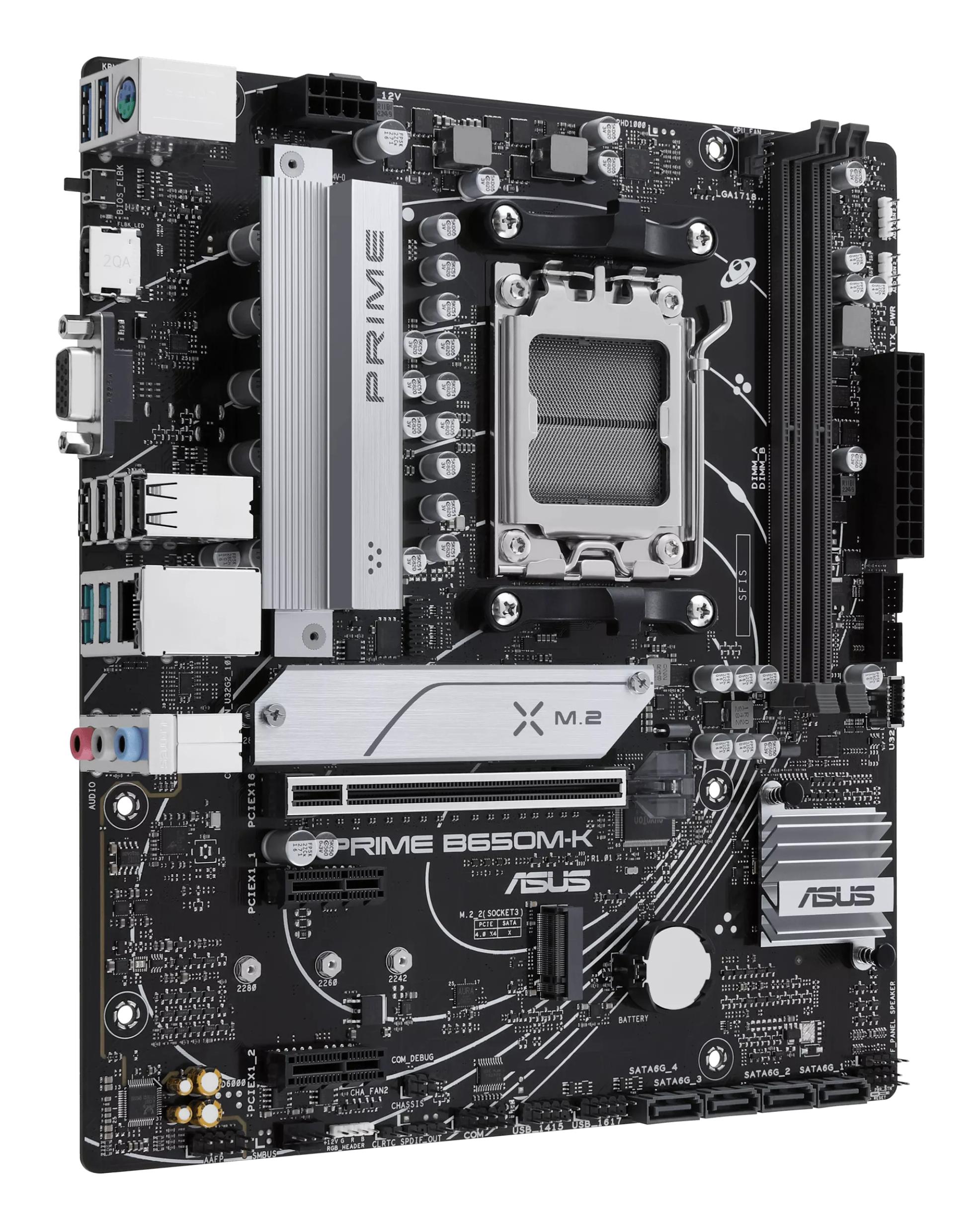 ASUS Mainboard Prime B650M-K / 90MB1F60-M0EAY0 Schwarz, Grau