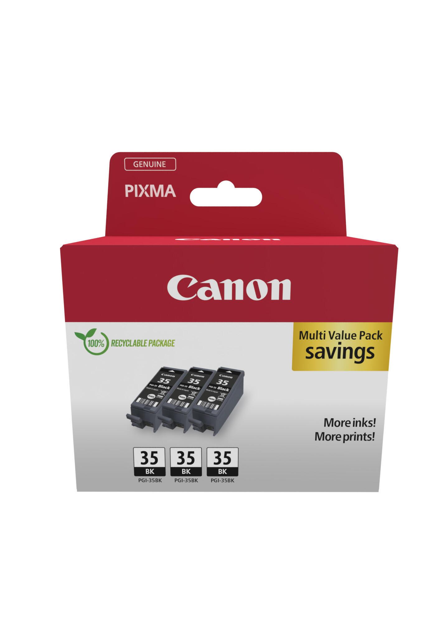 Canon Tinte PGI-35 / 1509B028 Schwarz 3-Pack