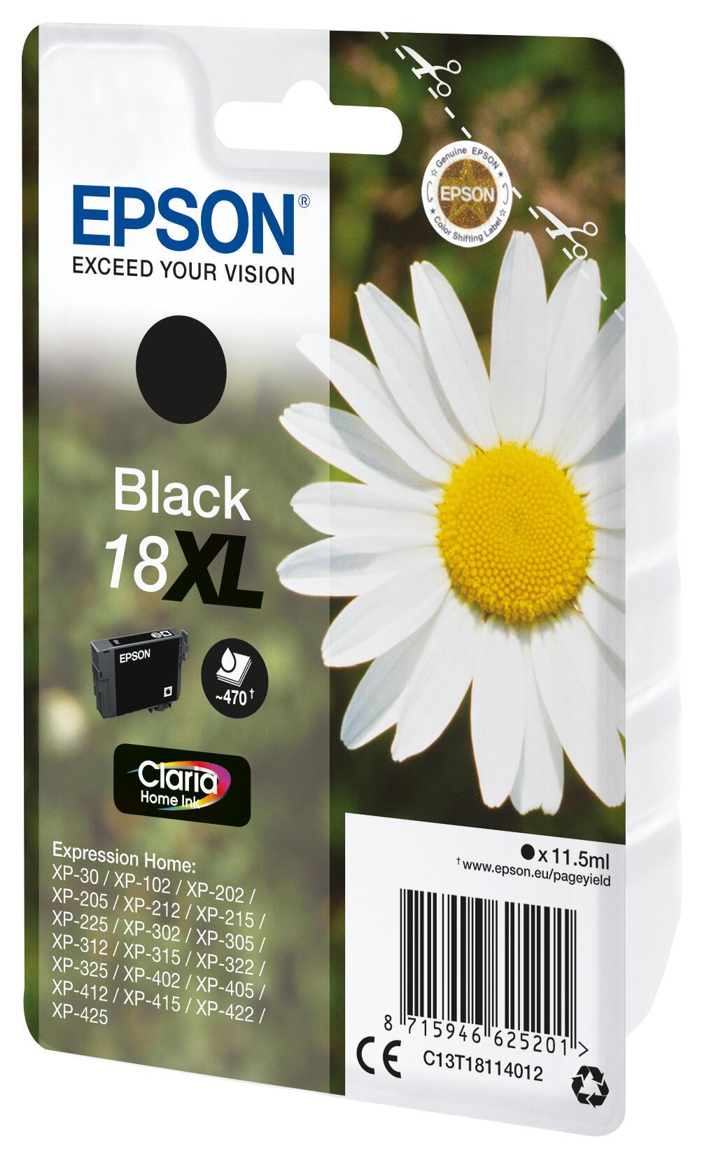 Epson Inchiostro 18XL / C13T18114012 Nero XL