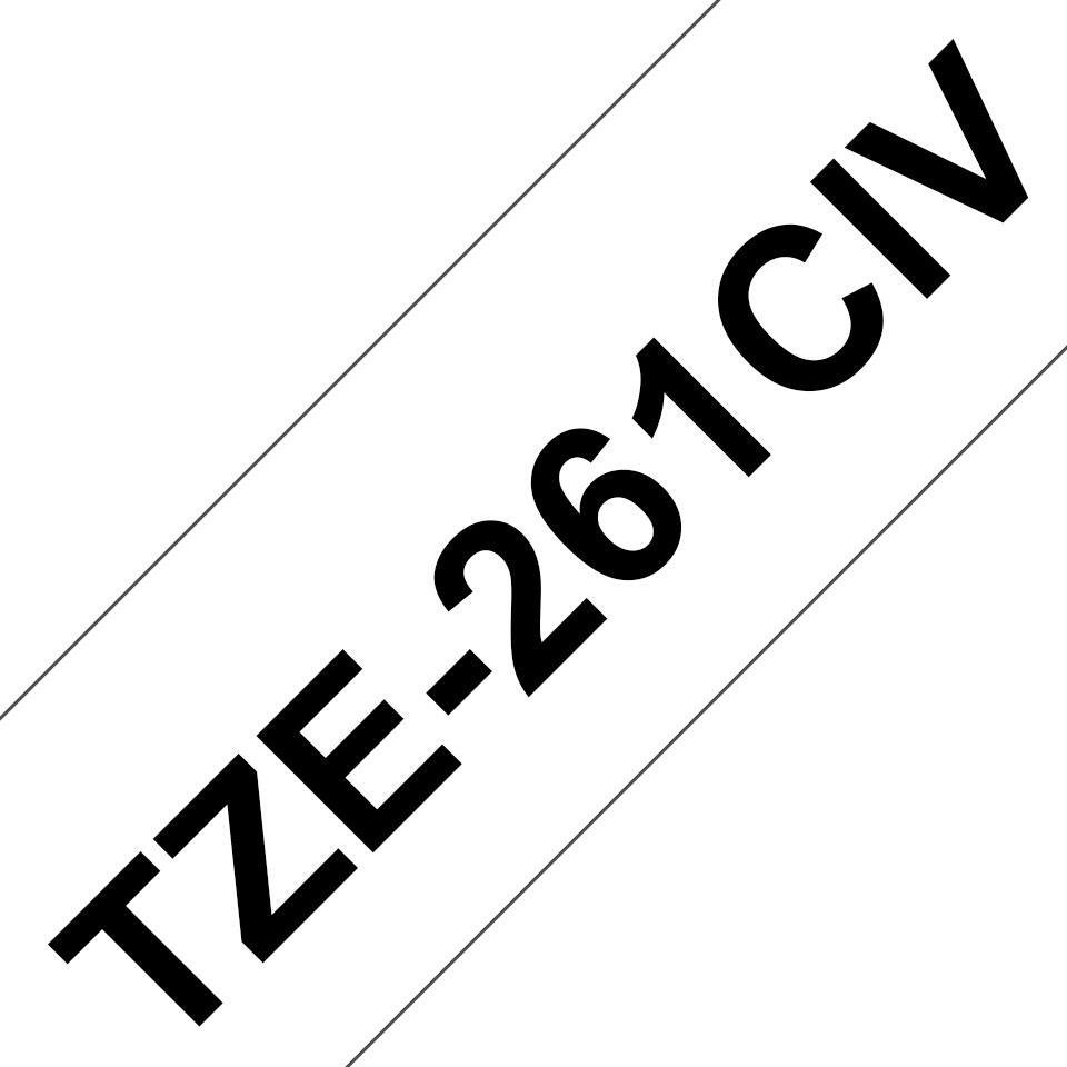 Brother Nastro colorato TZE-261CIV / TZE261CIV Nero, bianco 20-Pack