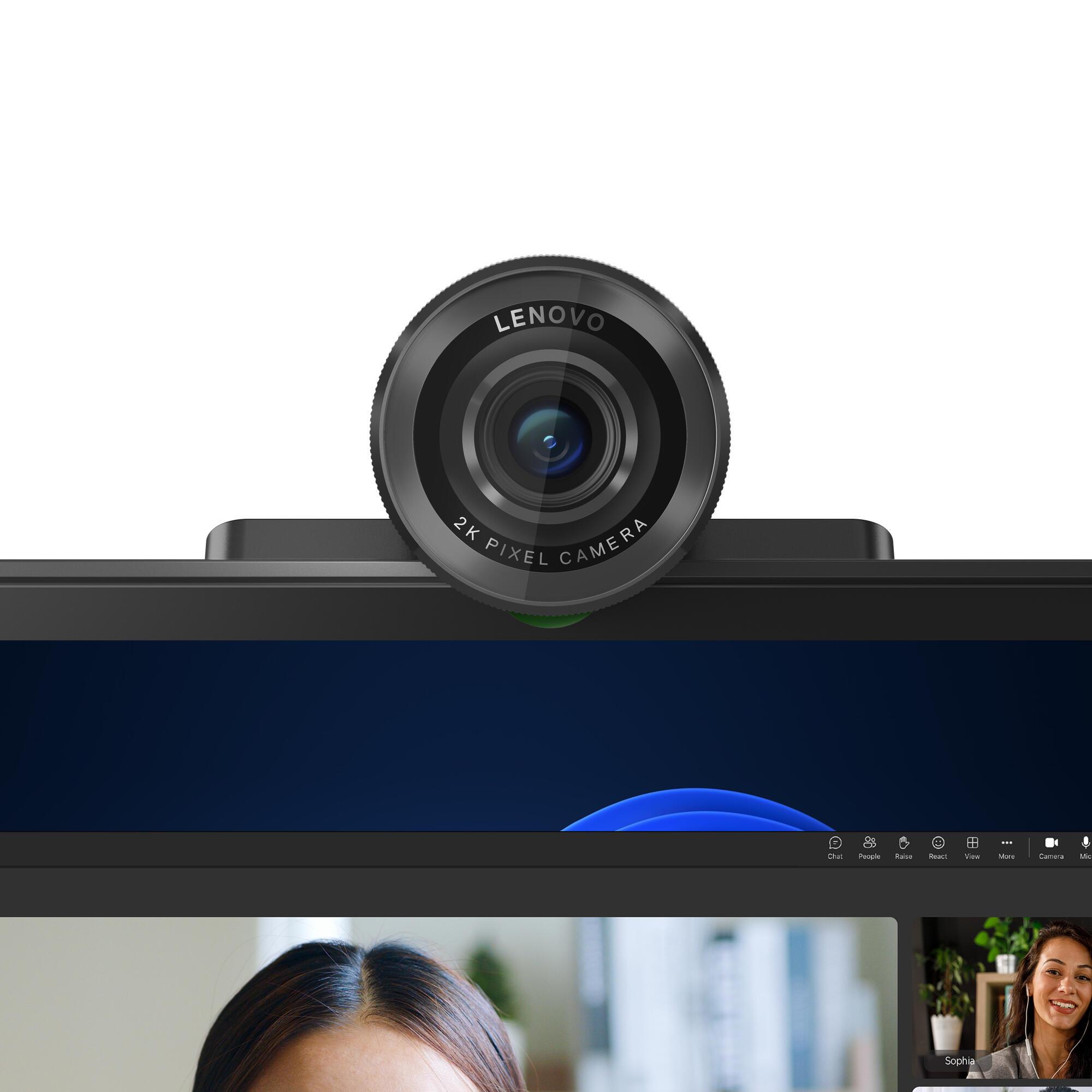 Lenovo Cámara web QHD / 4XC1Q25245 Negro