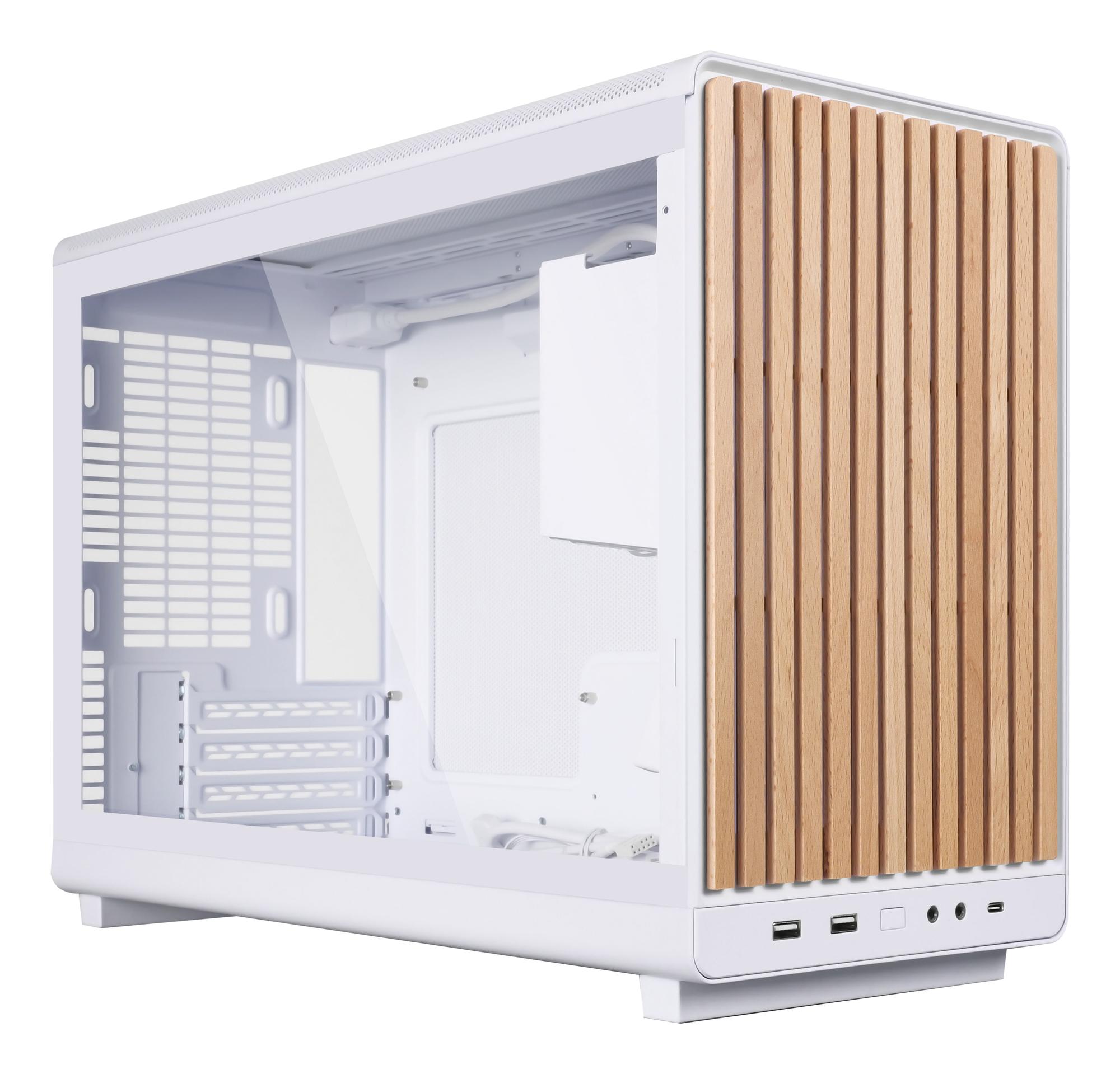 Lian Li PC-Gehäuse A3 mATX Glass Edition Wood / A3W-WDG Weiß, Holz