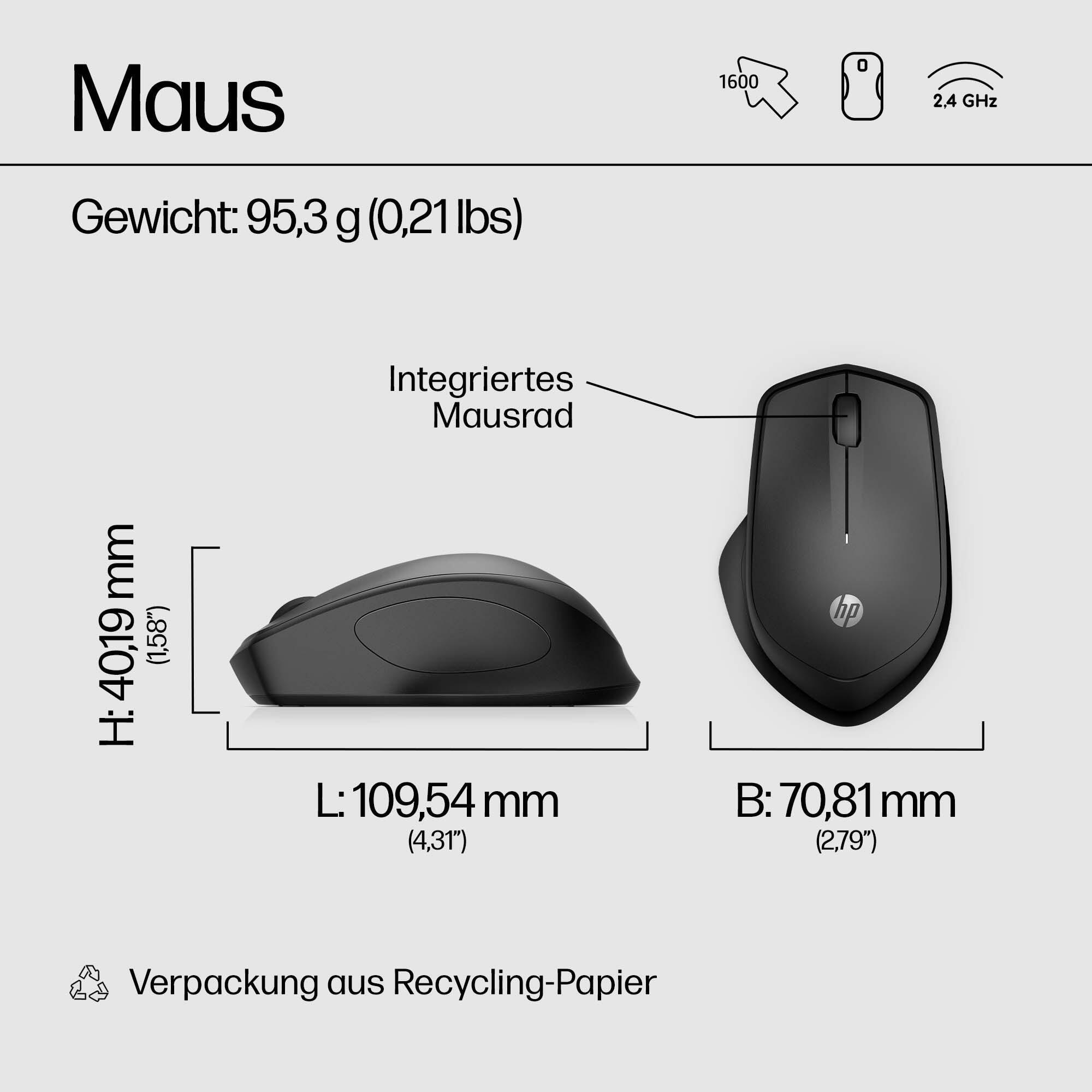 HP Mouse Silent 280M / 19U64AA#ABB Nero