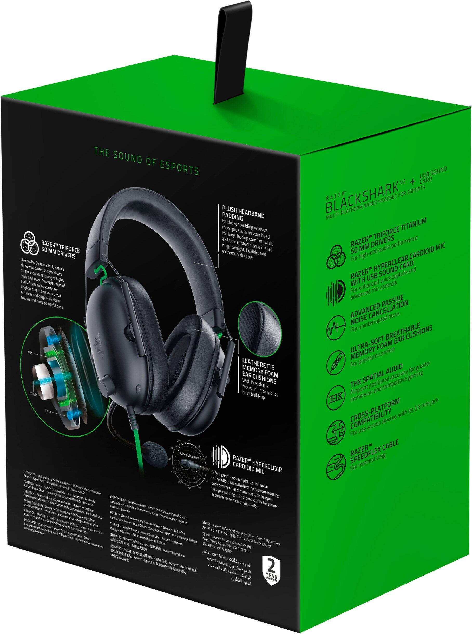 Razer Headset BlackShark V2 X / RZ04-03240100-R3M1 Schwarz, Grün