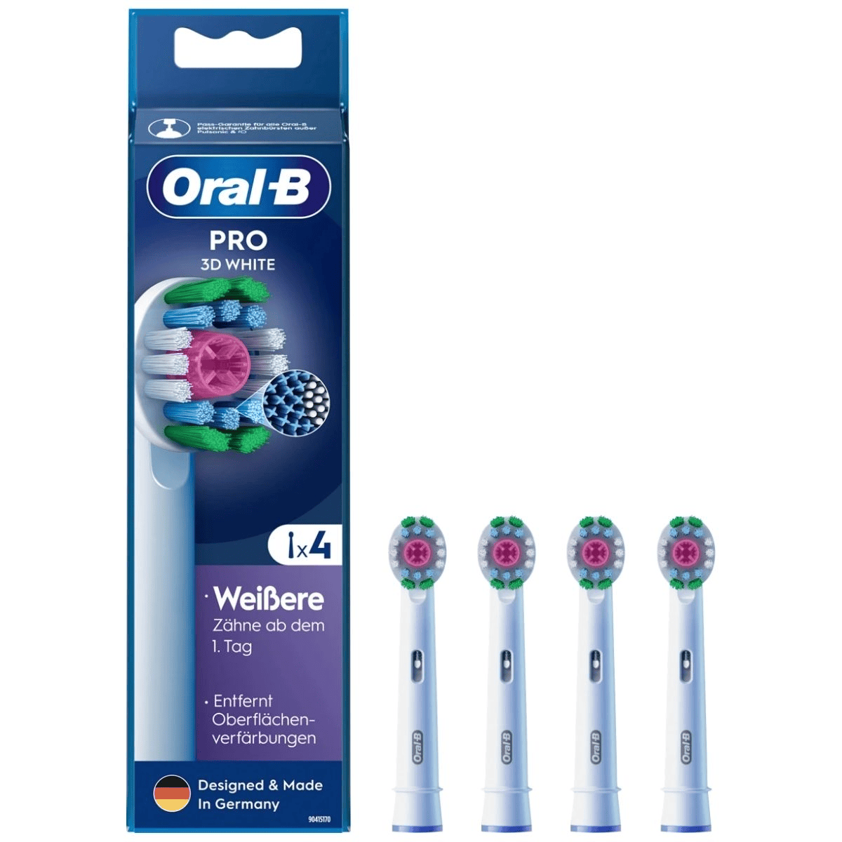 Oral-B Aufsteckzahnbürste Pro 3D / 860960 Weiß 4-Pack