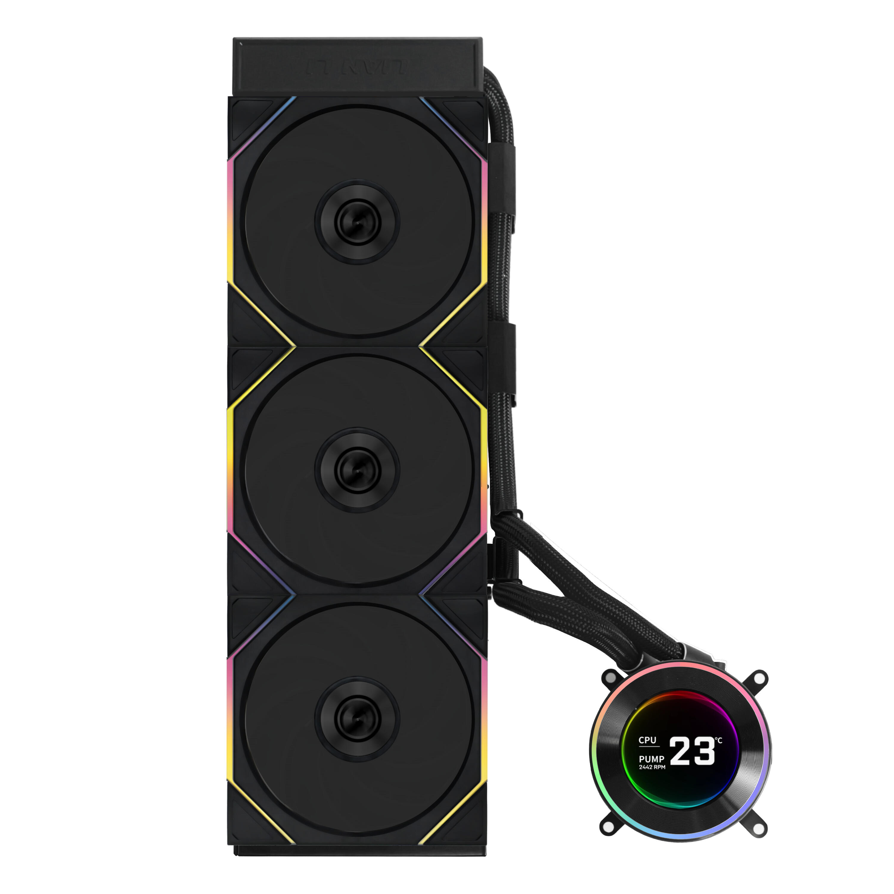 Lian Li Refrigeración por agua Hydroshift II LCD-C 360TL / GHS2LCD36TB Negro