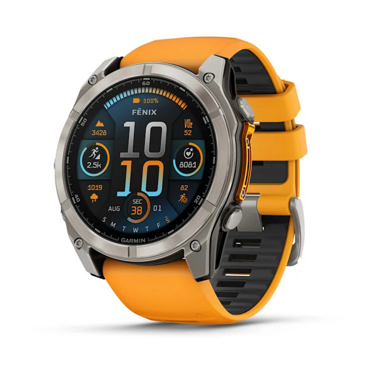 Garmin Para llevar fenix 8 Sapphire / 010-02905-11 Grau/Orange L