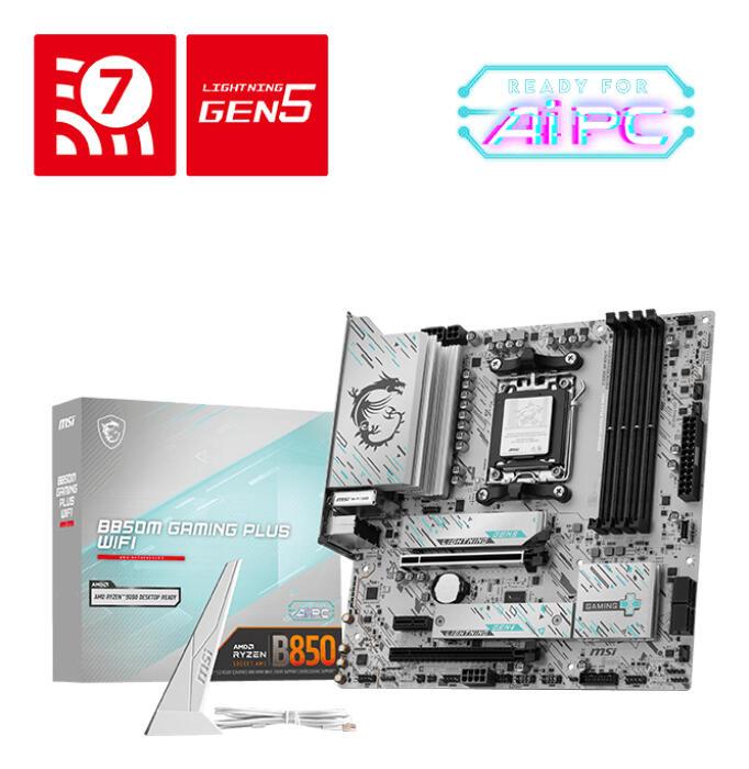 MSI Carte mère B850M GAMING PLUS WIFI / 911-7E66-001 Noir
