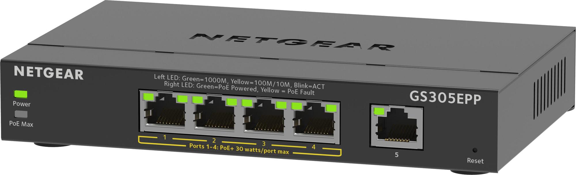 Netgear Switch GS305EP / GS305EPP-100PES Black
