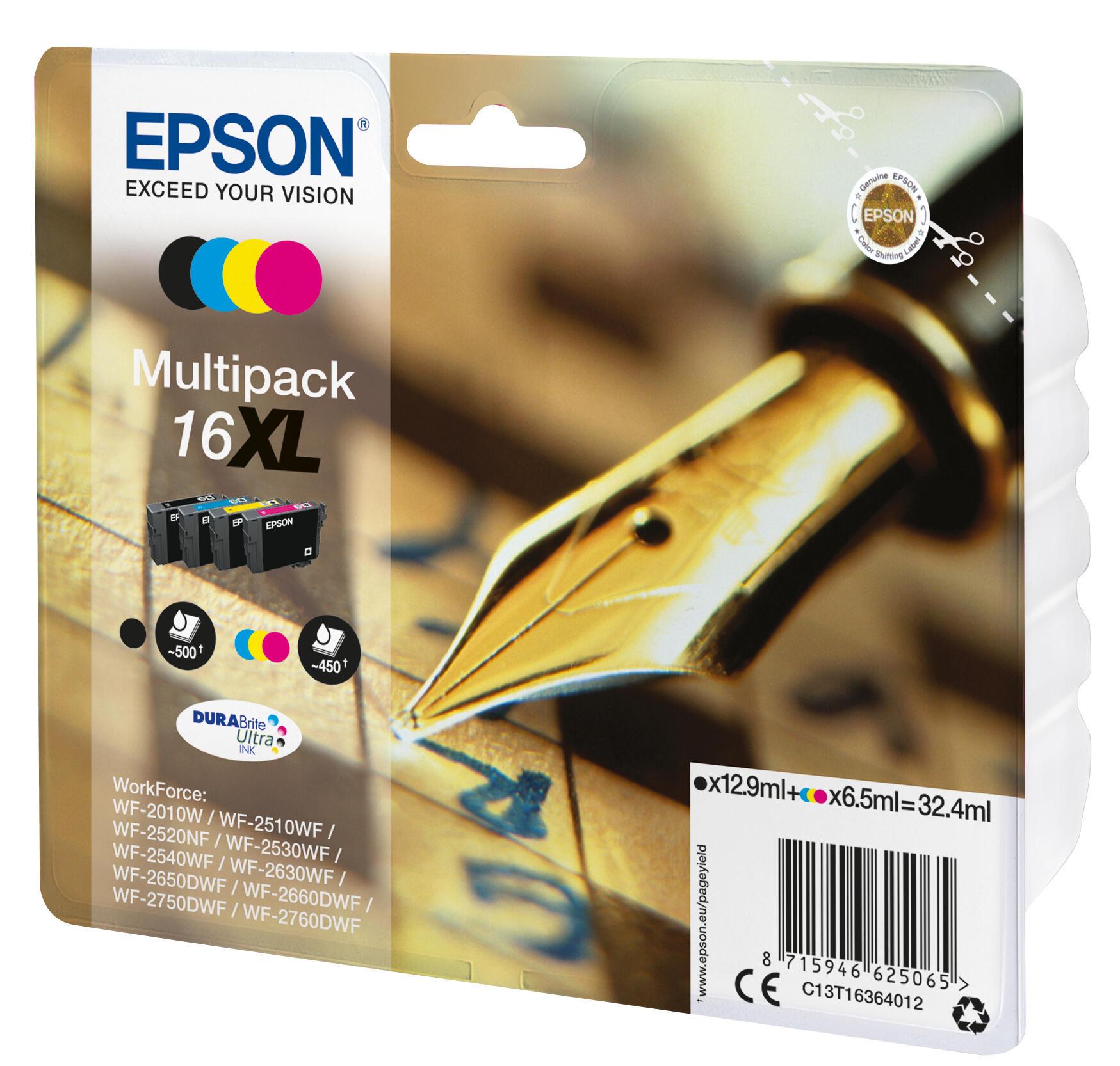 Epson Tinta 16XL / C13T16364012 BK,C,M,Y XL Multipack