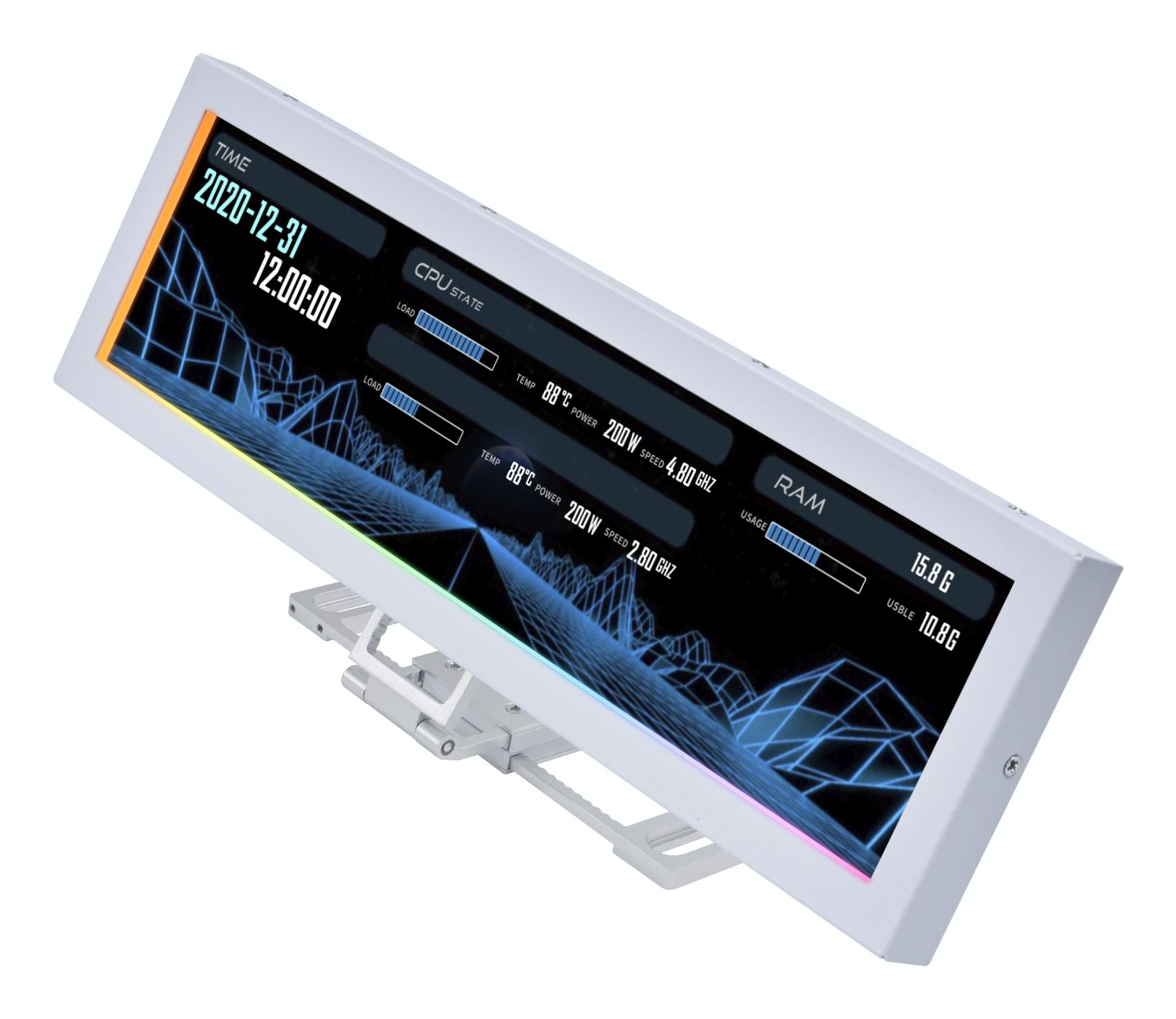 Lian Li PC-Gehäuse 8.8" Universal IPS Screen / SM088W Weiß