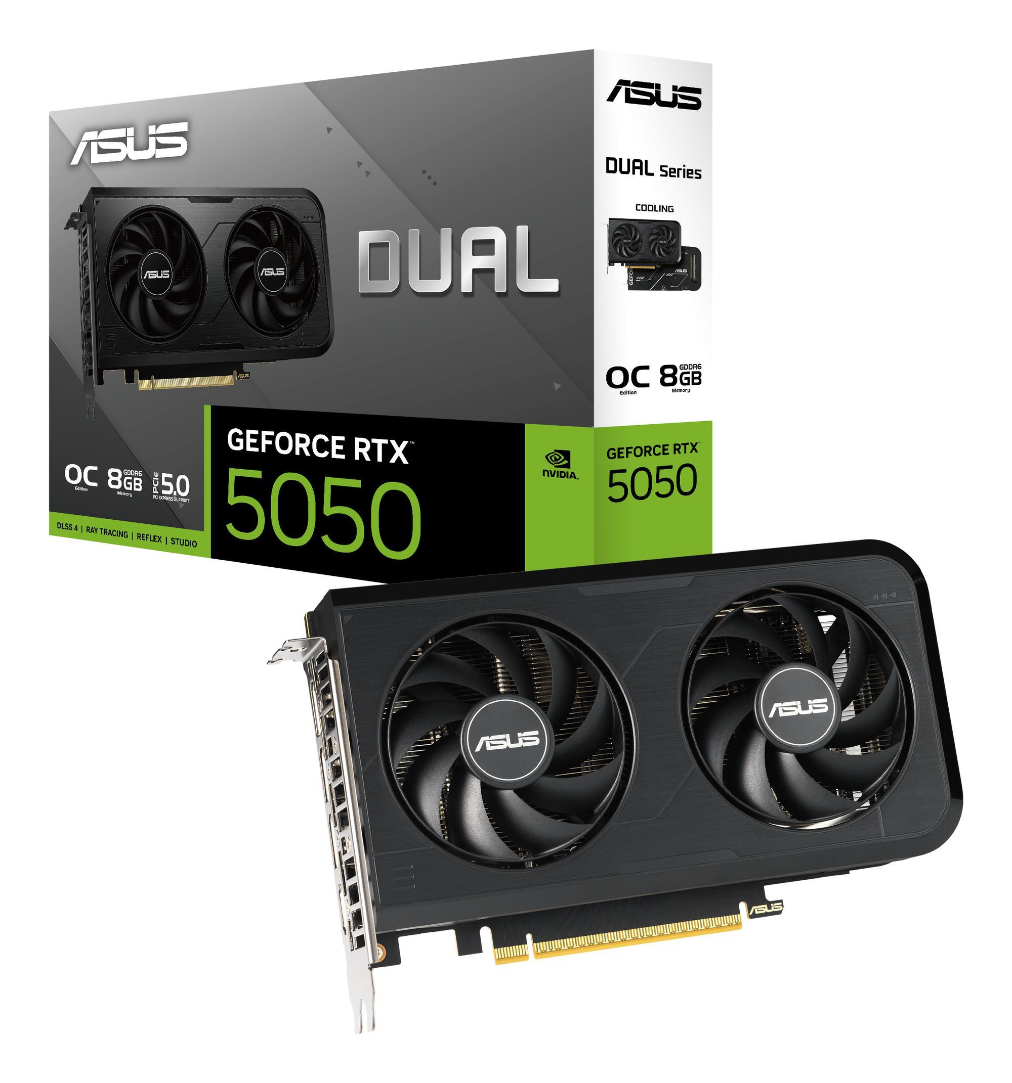 ASUS Graphics card Dual NVIDIA GeForce RTX 5050 8 GB GDDR6 / 90YV0N72-M0NA00 Black