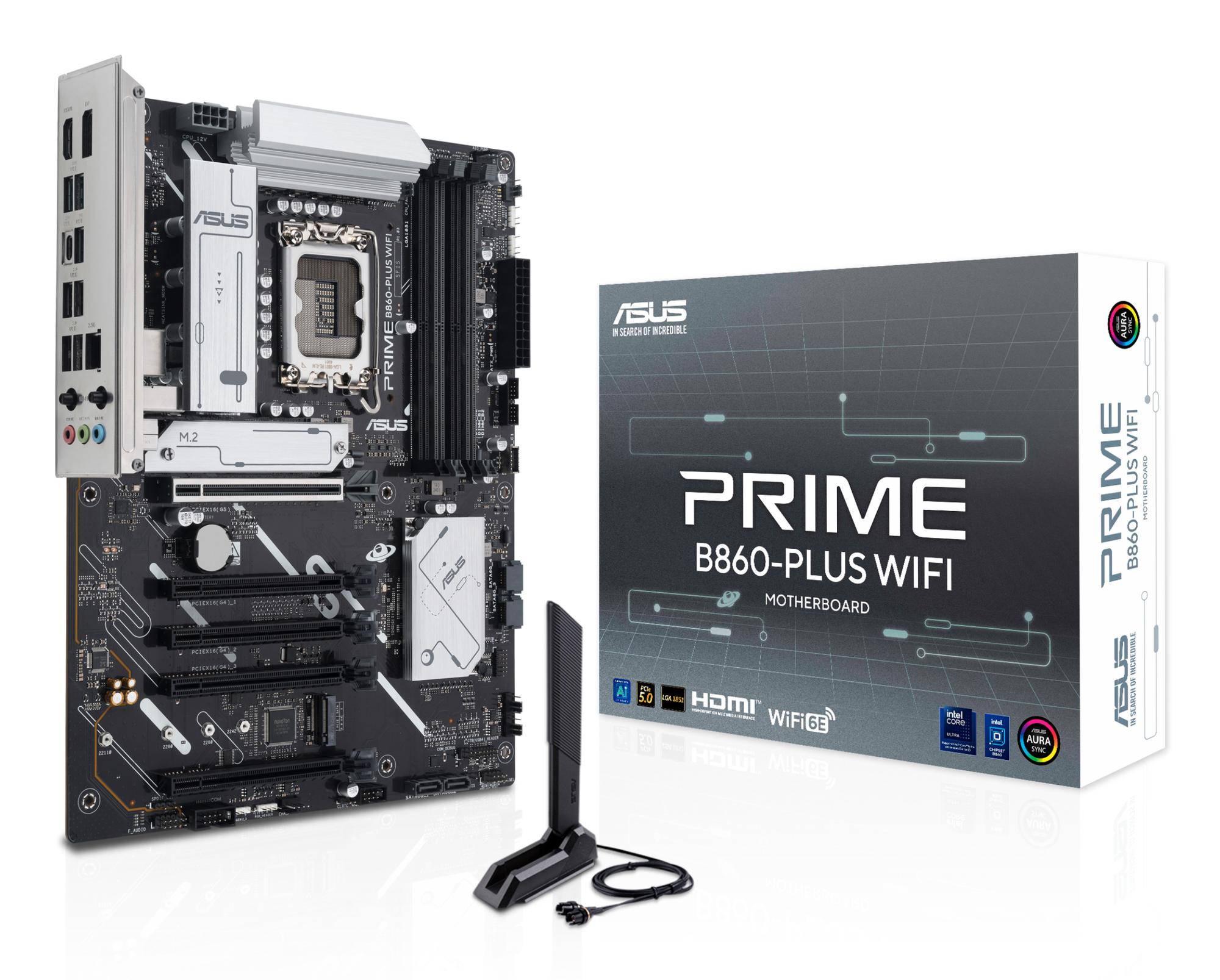 ASUS Carte mère PRIME B860-PLUS WIFI / 90MB1K50-M0EAY0 Aluminium, noir