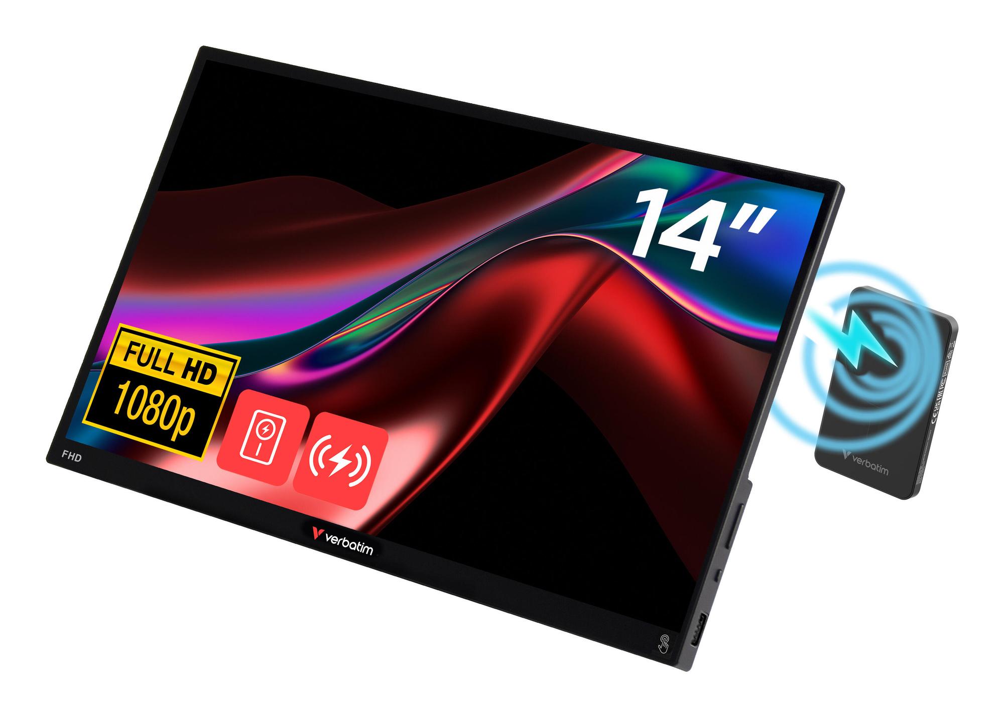 Verbatim Monitor LIGHT mit Powerbank / 32088 Negro S 35,6 cm (14")