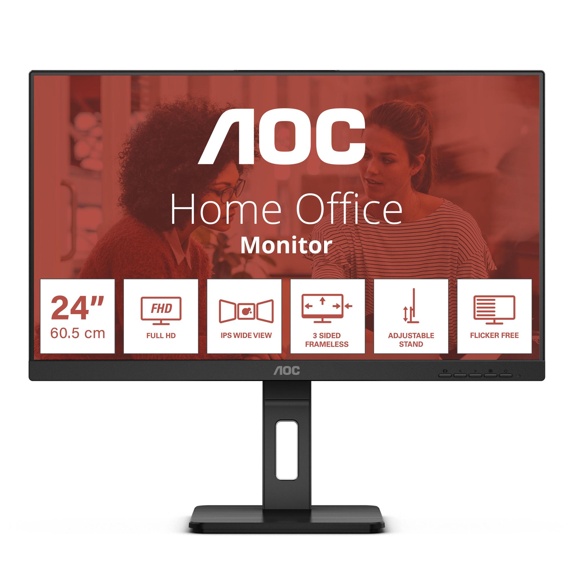AOC Moniteur 24E3QAF / 24E3QAF Noir 60,5 cm (23.8")