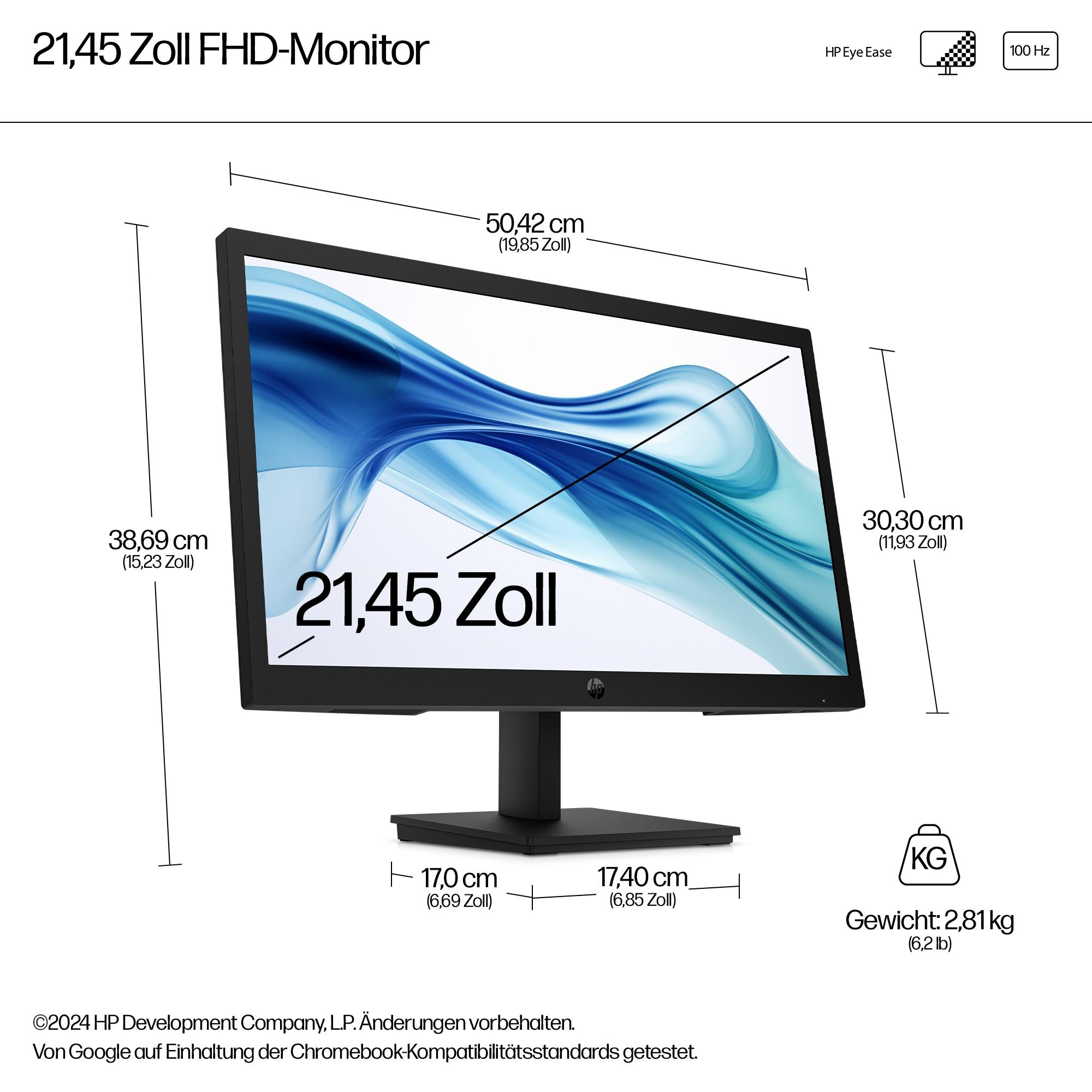 HP Monitor 322pv / 9U5A2AA#ABB Nero 54,5 cm (21,4")