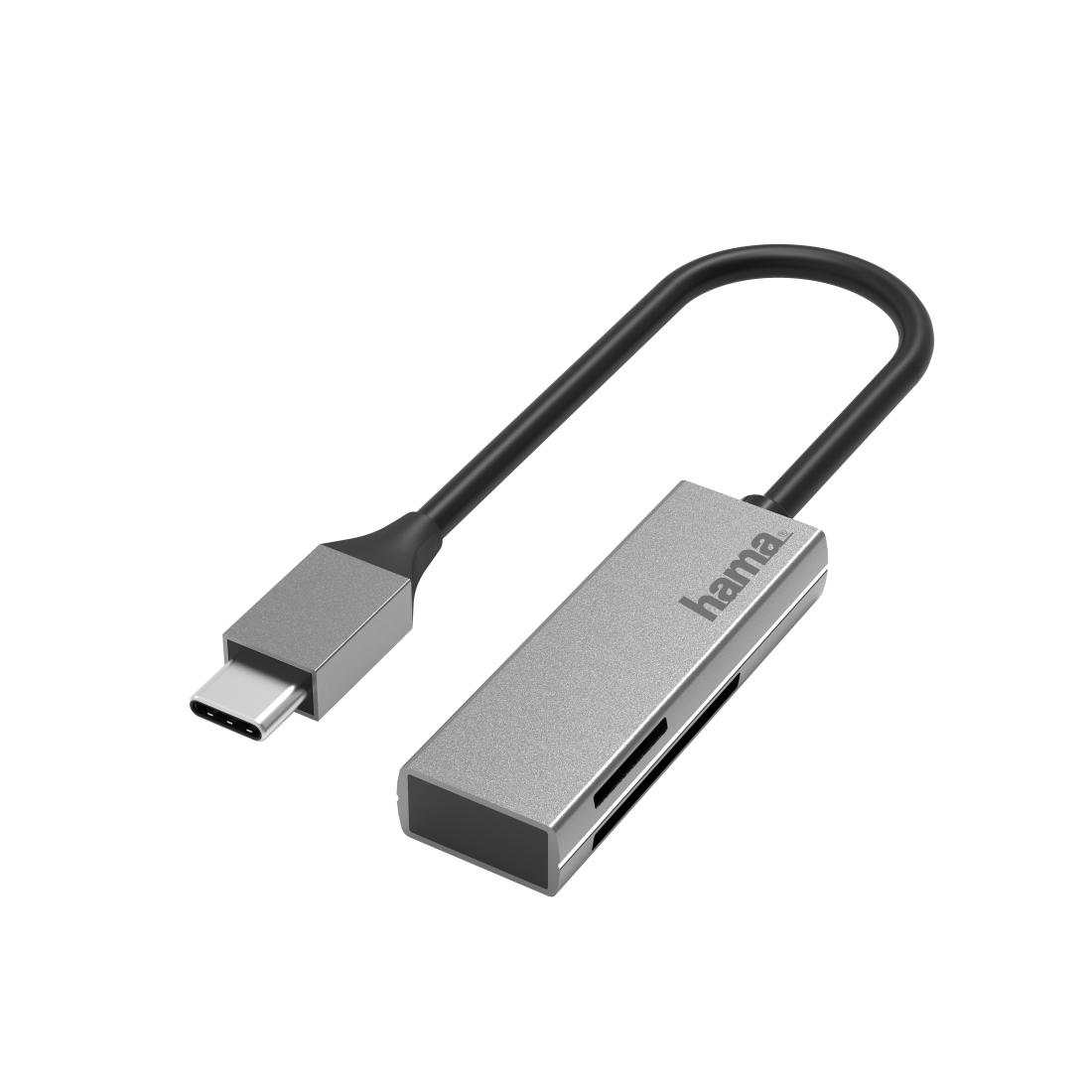 Hama Lector de tarjetas SD USB-C / 00200131 Plata