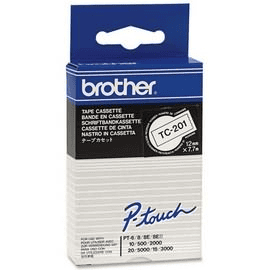 Brother Ribbon TC-201 / TC201 Black on White