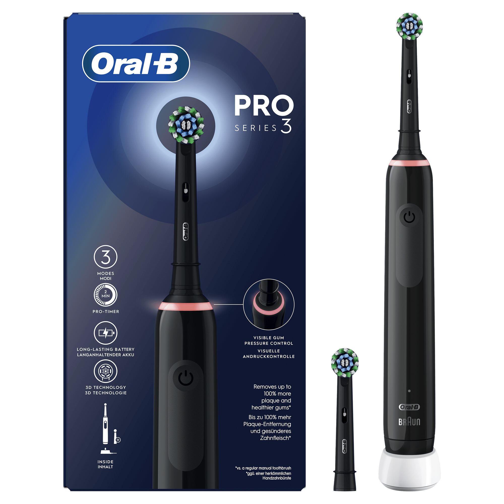 Oral-B Spazzolino da denti Pro 3 3000 Cross Action / 759790 Nero