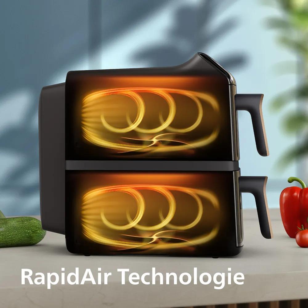 Philips Heißluft Fritteuse 4000 Series / NA462/70 Schwarz