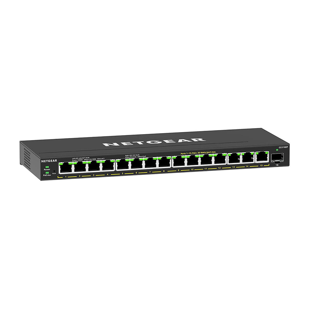 Netgear Switch GS316EP / GS316EP-100PES Noir
