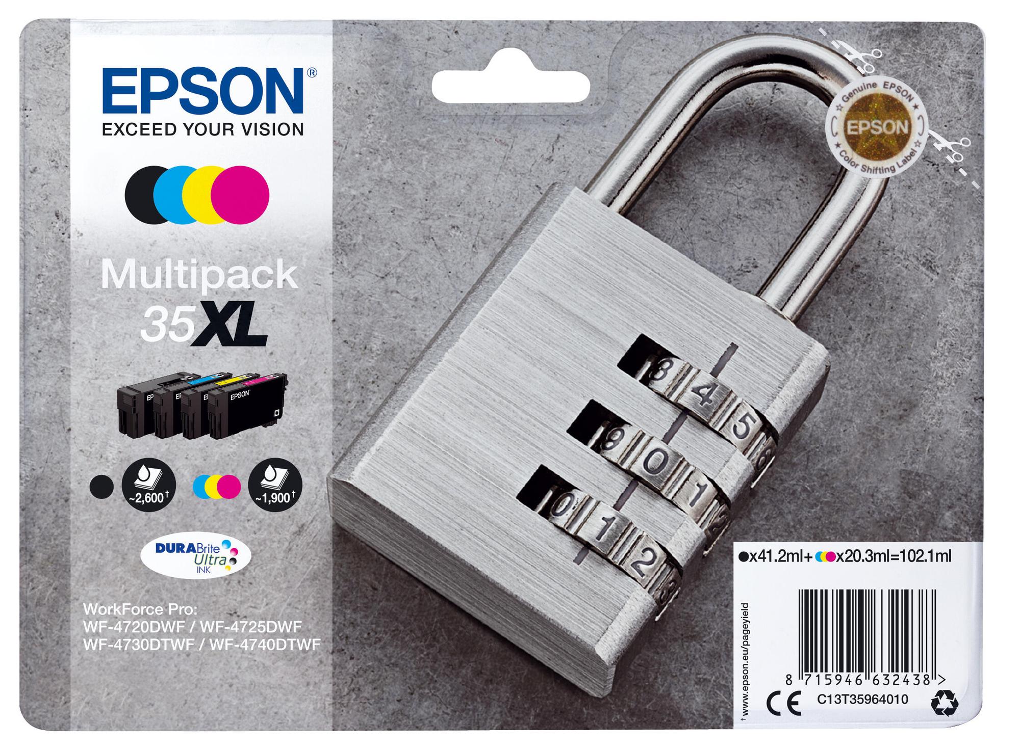 Epson Ink 35XL / C13T35964010 BK,C,M,Y XL Multipack