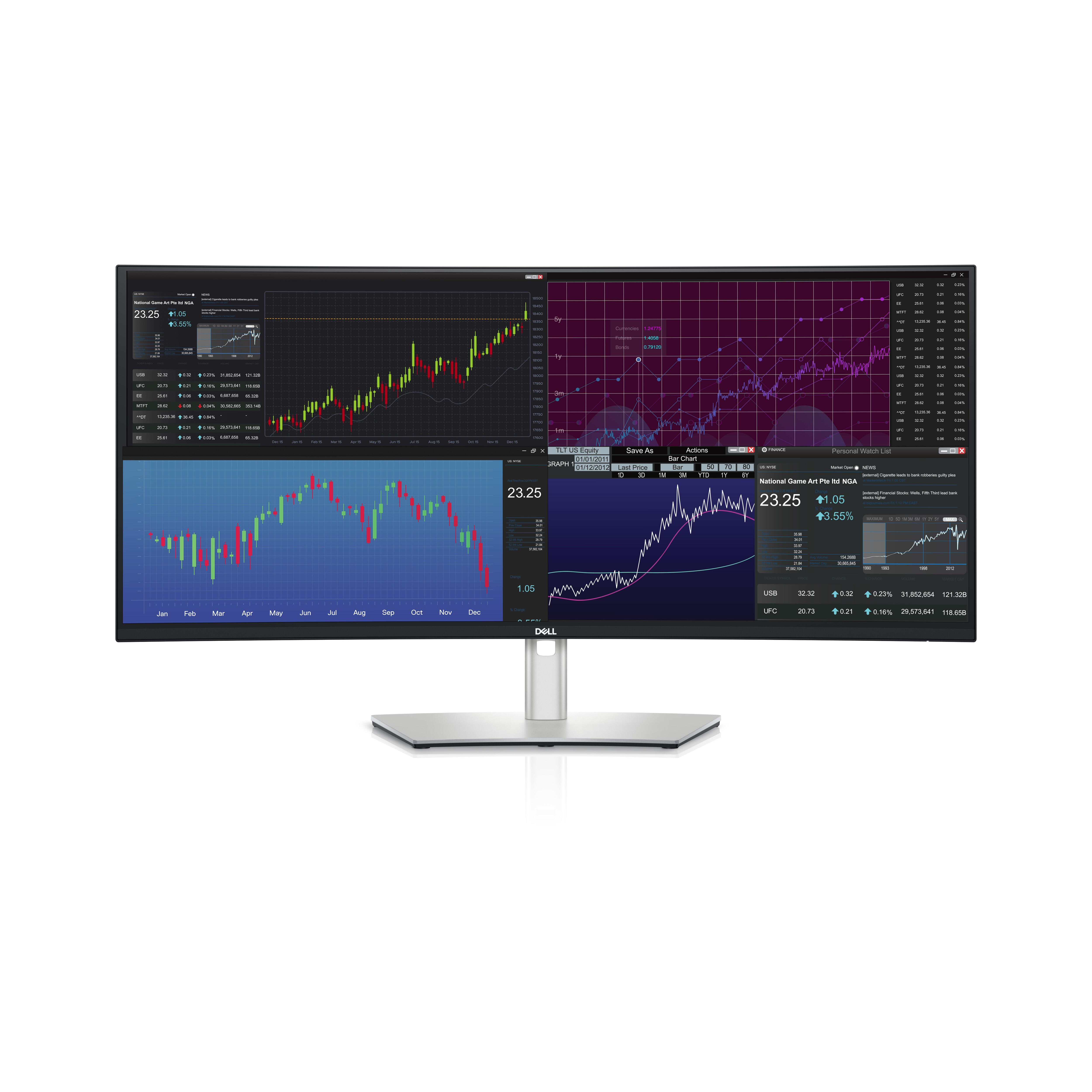 DELL Monitor U3824DW / 210-BHXB Schwarz, Silber 95,2 cm (37.5")