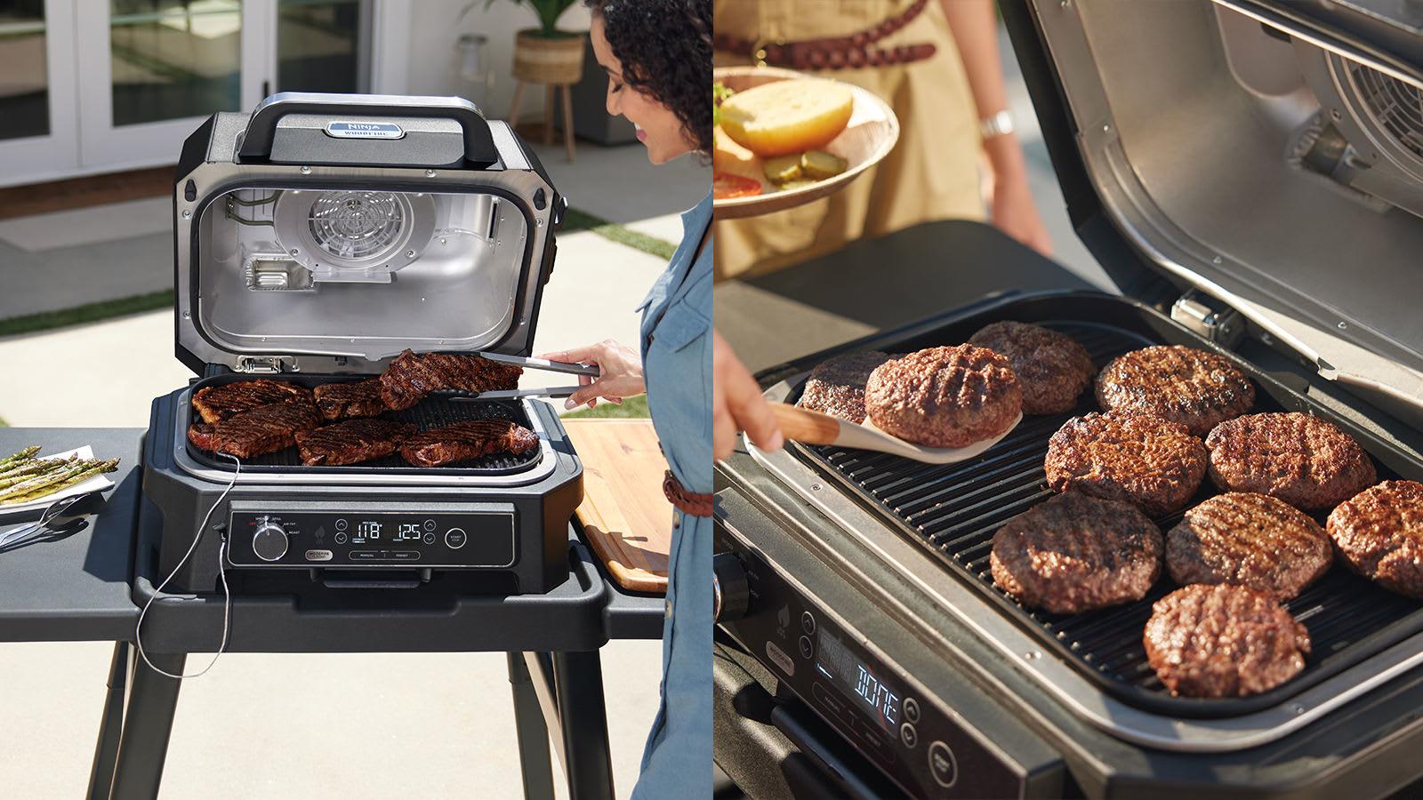 SharkNinja elektrischer Grill Ninja Woodfire Pro XL / OG850EU Schwarz, Grau