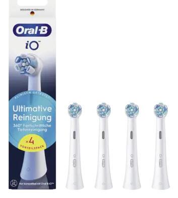 Oral-B Aufsteckzahnbürste iO Ultimative Reinigung / 8700216195027 Weiß 4-Pack
