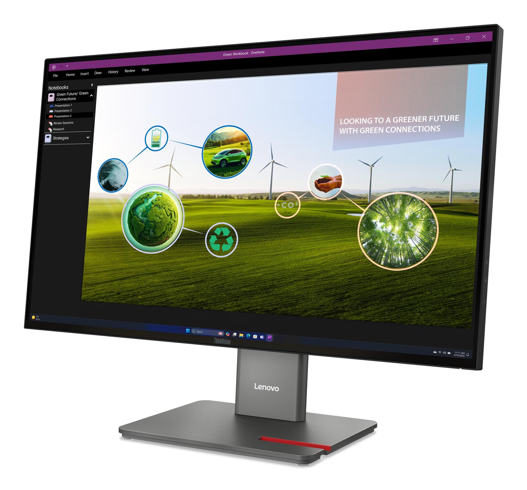 Lenovo Monitor P27Q-40 / 64A7GAT6EU Black