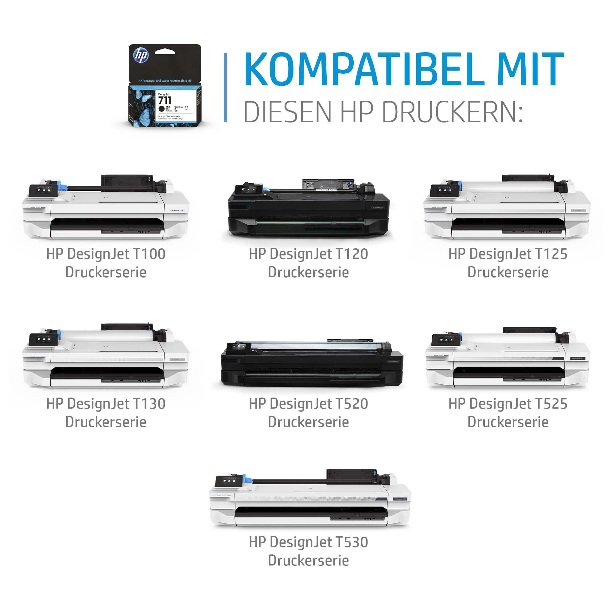 HP Ink 711 / CZ134A Cyan 3-Pack