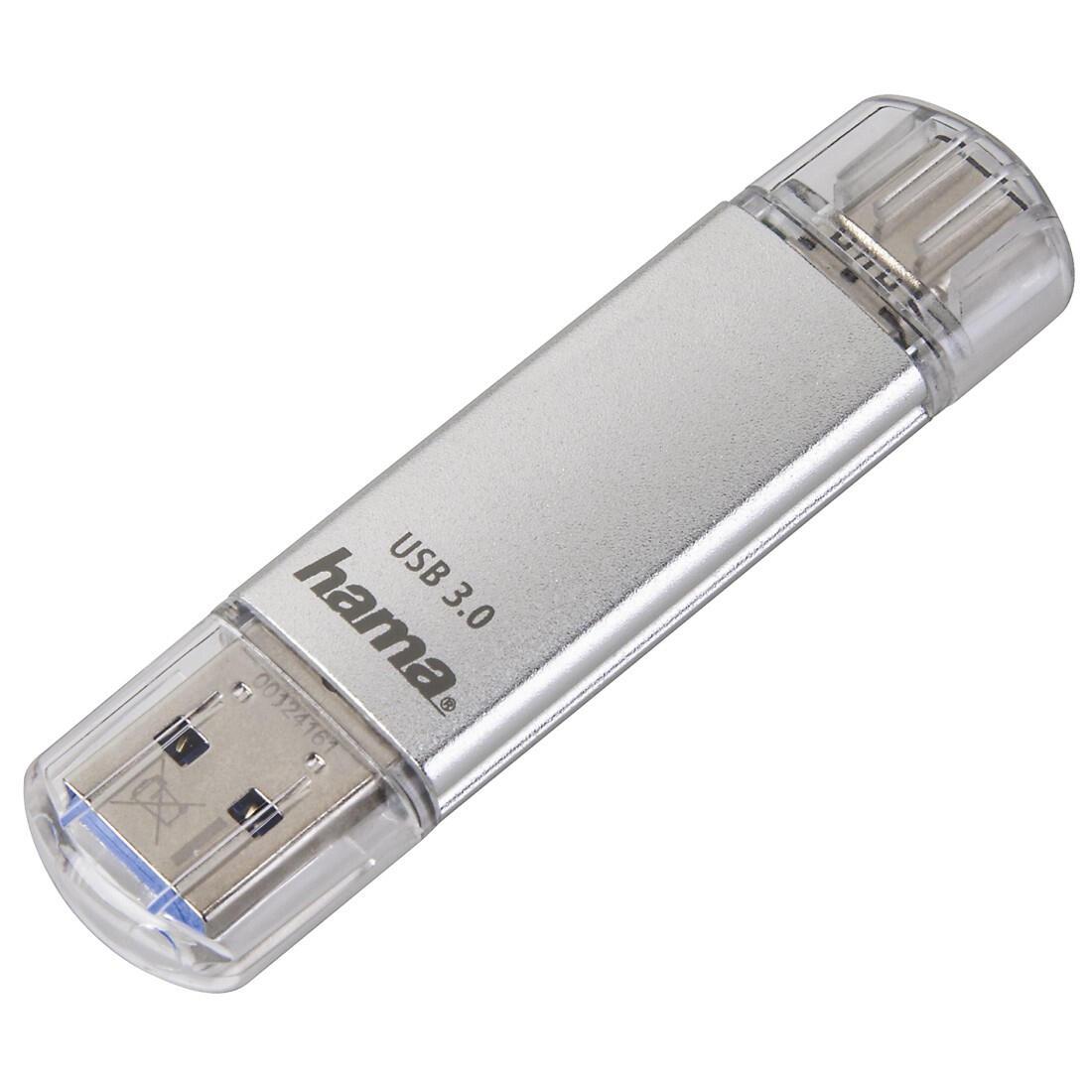 Hama USB stick C-Laeta 64GB USB-C USB-A / 00124163 Silver