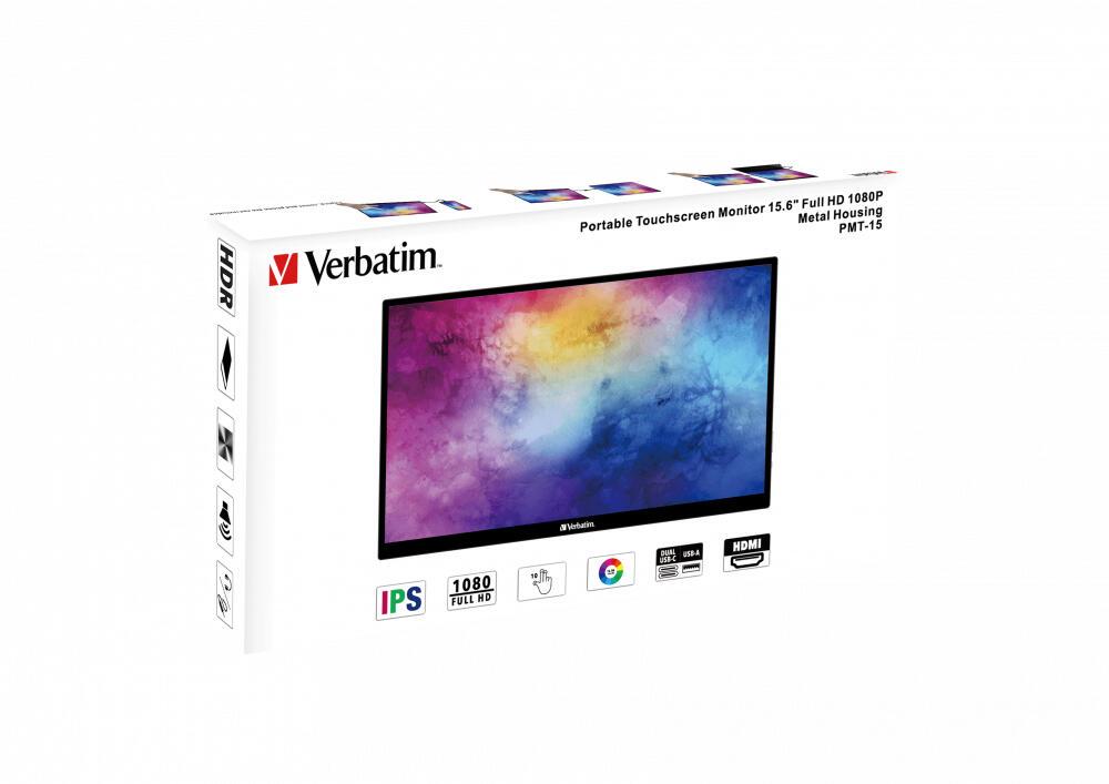 Verbatim Monitor PMT-15 / 49592 Black 39.6 cm (15.6")