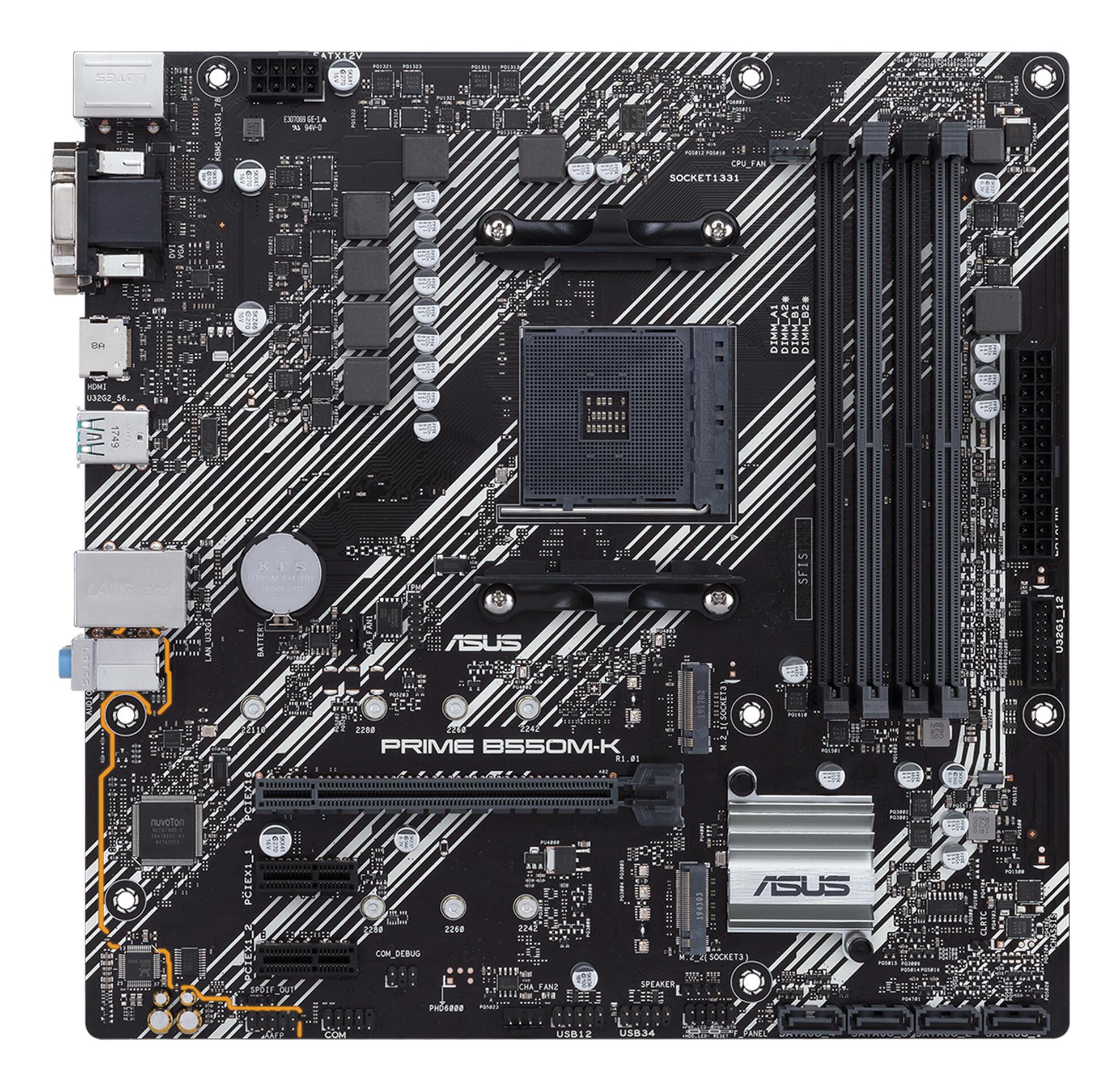 ASUS Mainboard PRIME B550M-K / 90MB14V0-M0EAY0 Black