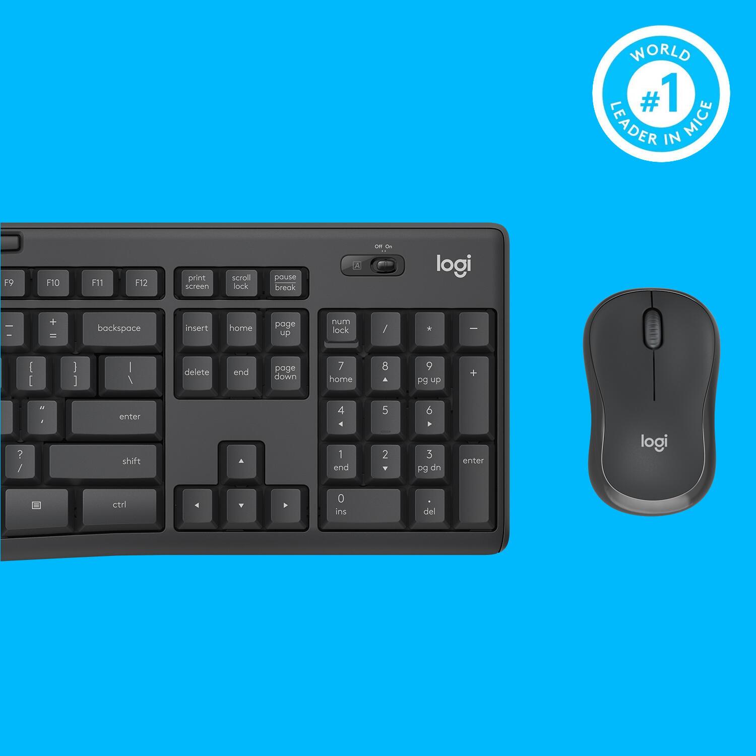Logitech Maus- und Tastatur-Set MK295 Silent / 920-009800 Graphit