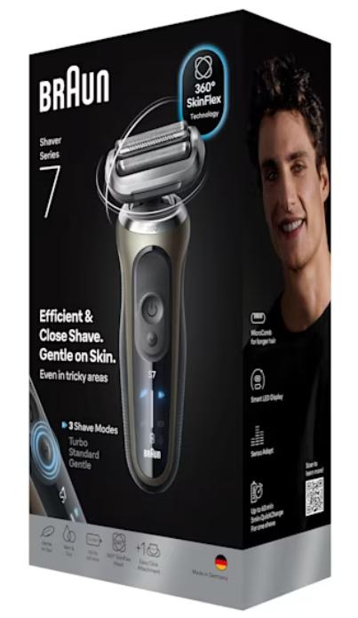 Braun Shaver Series 7 72-C1200s / 645300 Black, bronze, stainless steel