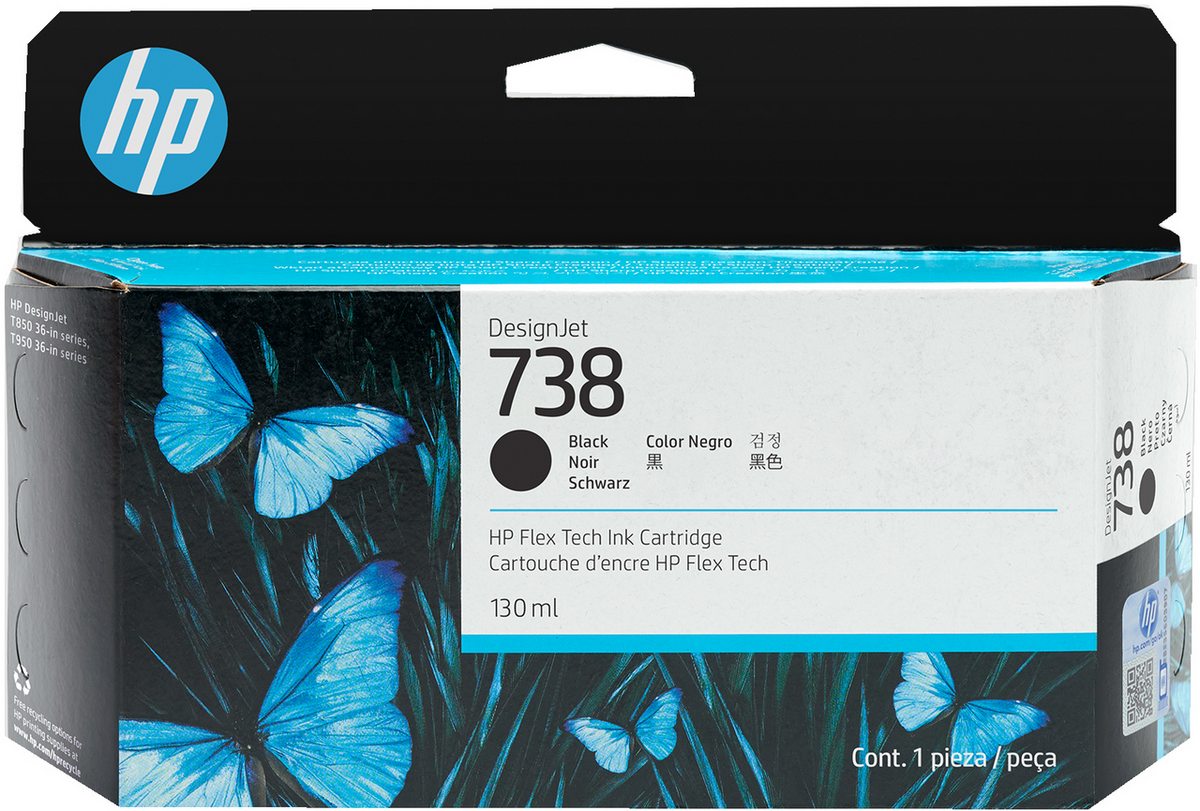 HP Encre 738 / 498N4A Noir