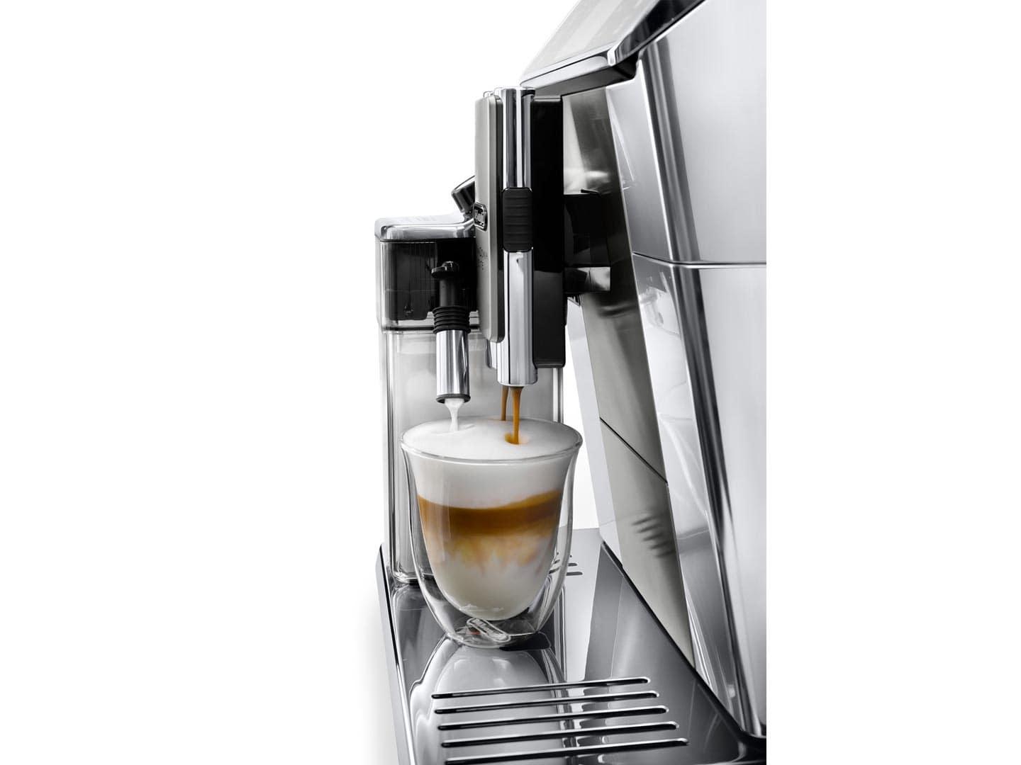 De’Longhi Máquina de café totalmente automática PrimaDonna Elite mit LatteCrema / ECAM650.55.MS Negro, metalizado, plateado