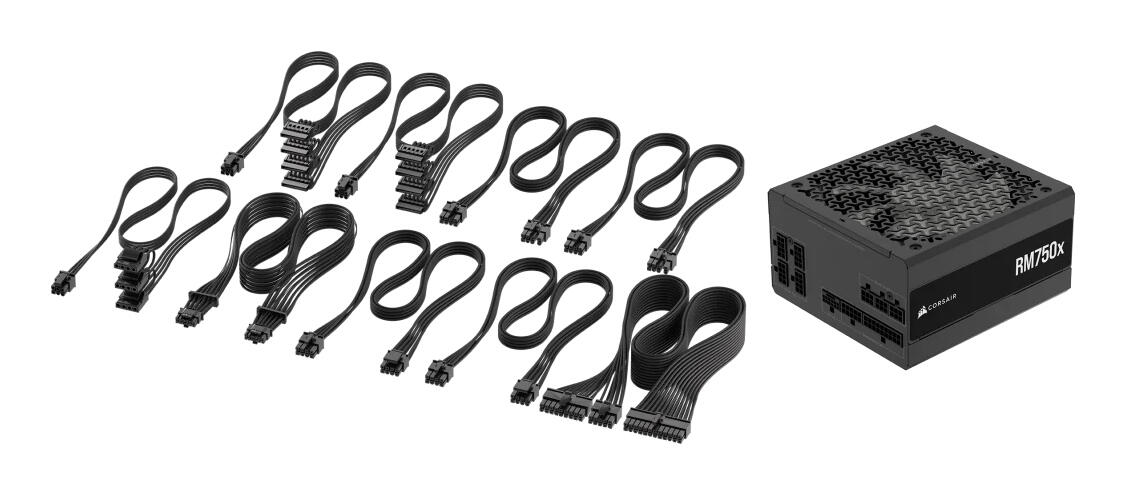 Corsair PC power supply unit RMx 2024 RM750x 750W ATX 3.1 / CP-9020285-EU Black Standard