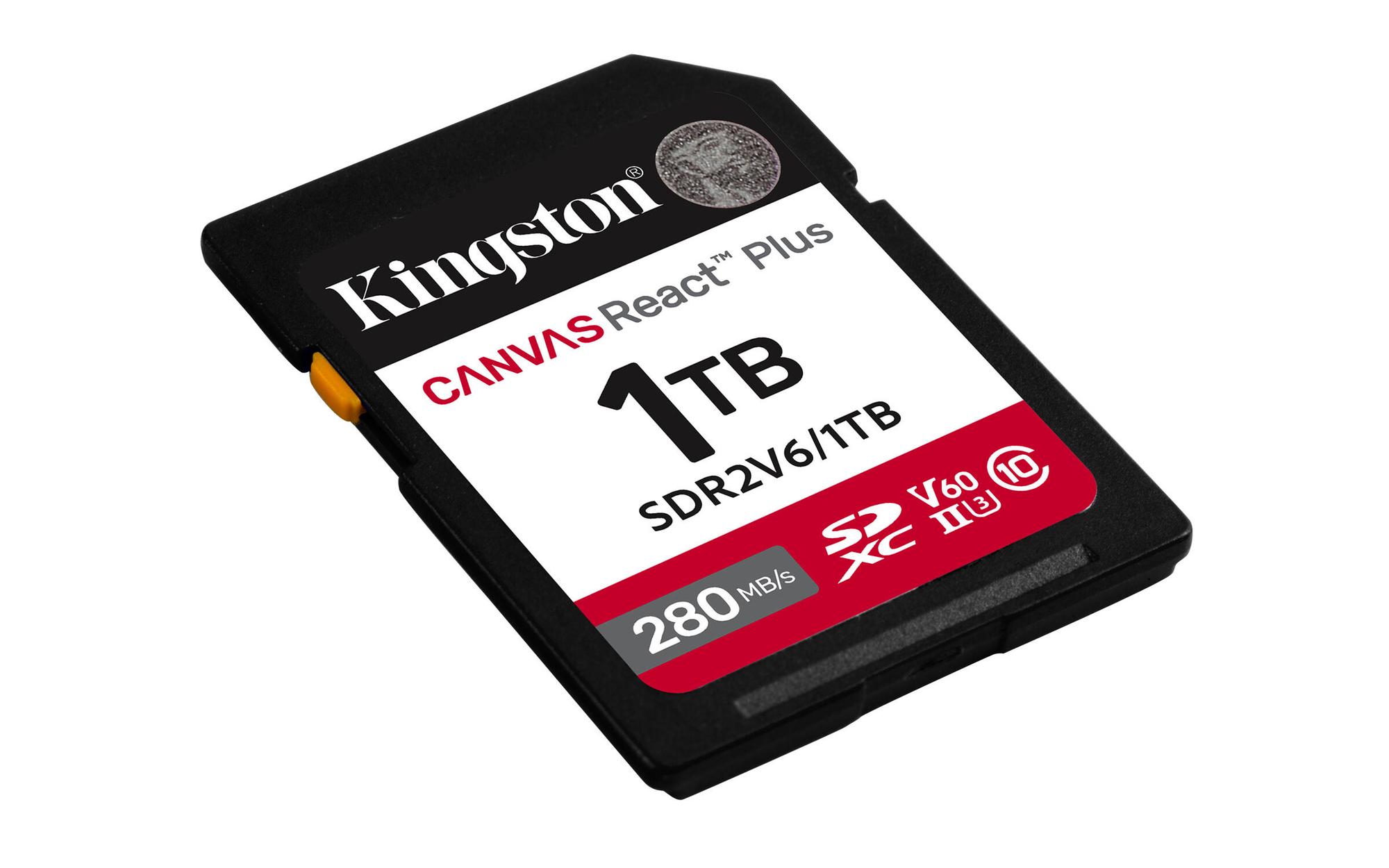 Kingston Scheda SD Canvas React Plus 1TB V60 / SDR2V6/1TB Nero