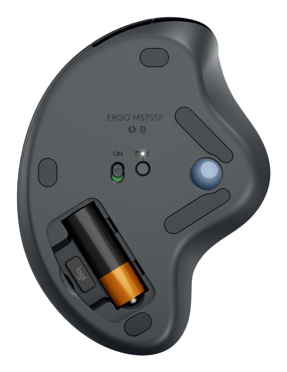 Logitech Ratón ERGO M575S / 910-007029 Grafito, azul