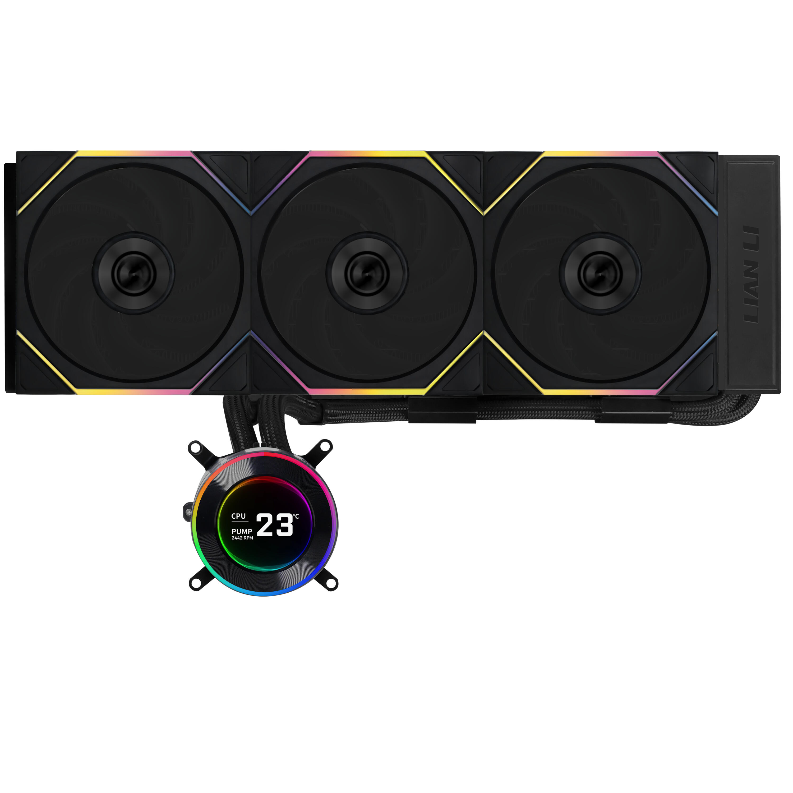 Lian Li Refrigeración por agua Hydroshift II LCD-C 360TL / GHS2LCD36TB Negro