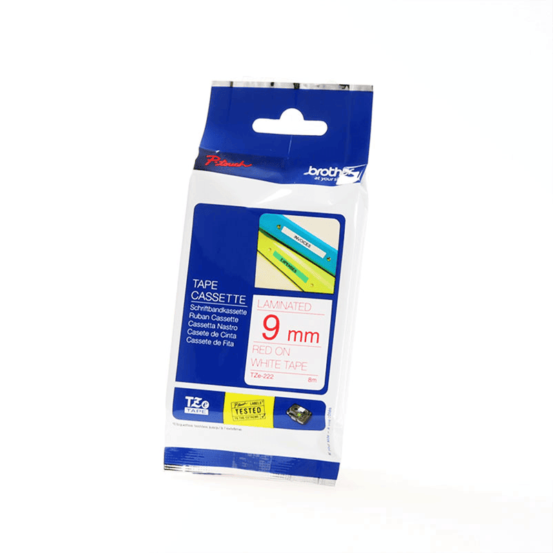 Brother Ruban encreur TZE-222 Rouge sur blanc