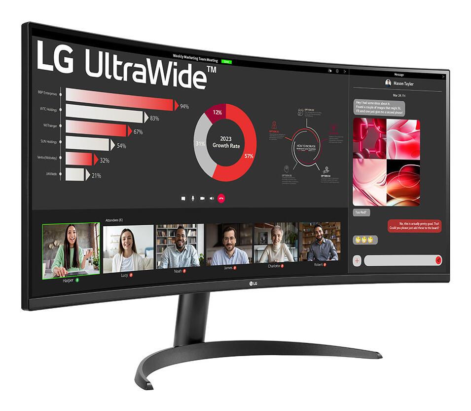 LG Monitor 34WR50QK-B / 34WR50QK-B.AEU Negro 86,4 cm (34")