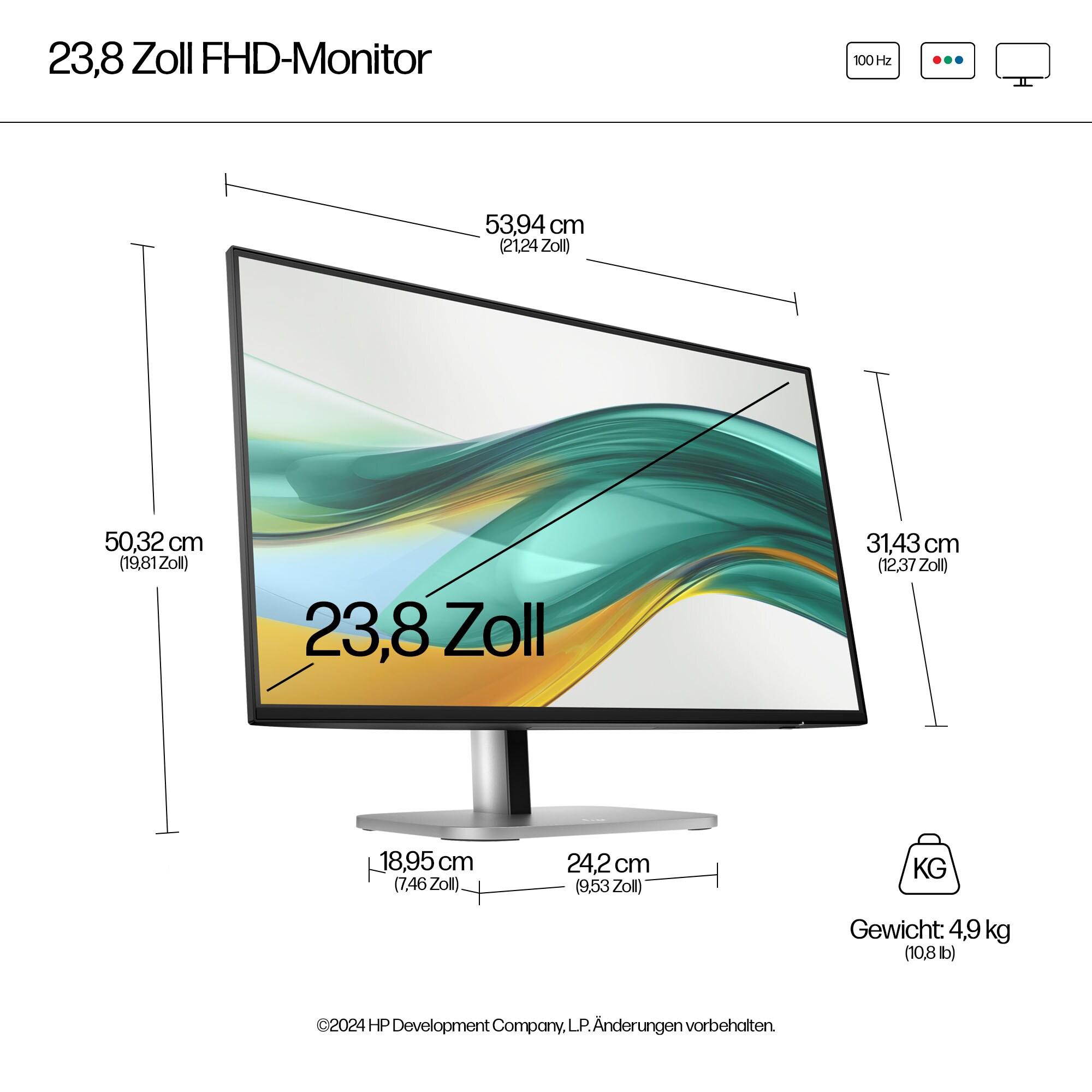HP Monitor 524pf / 9D9L6UT#ABB Nero 60,5 cm (23,8")