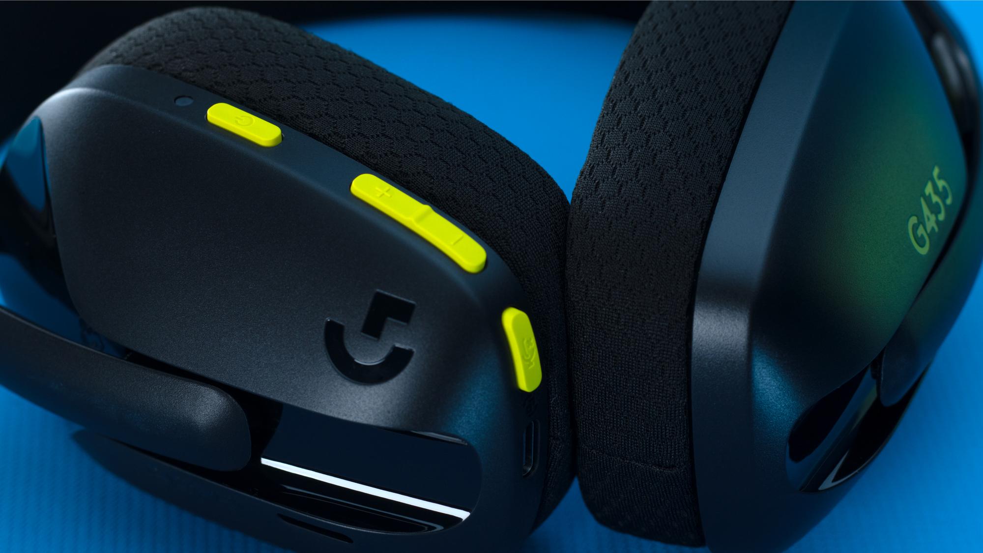 Logitech Auriculares G435 Lightspeed / 981-001050 Negro, amarillo
