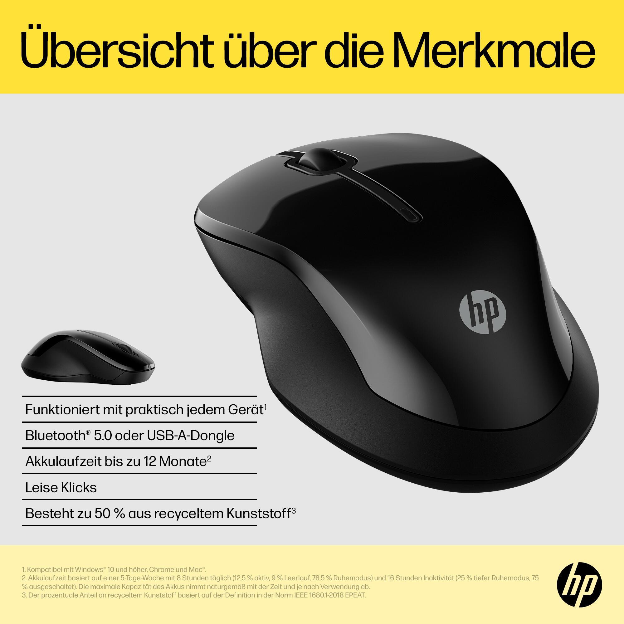 HP Maus 250 / 6V2J7AA#ABB Schwarz
