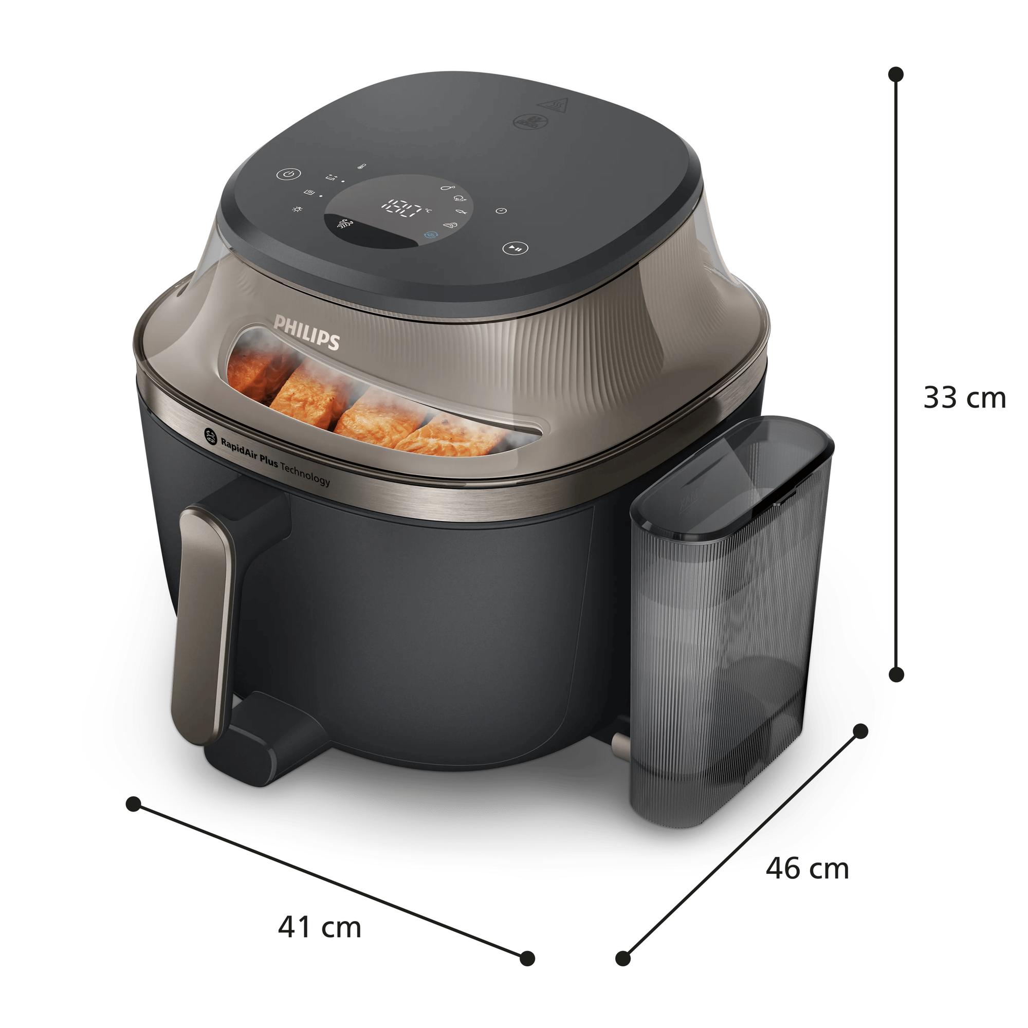 Philips Heißluft Fritteuse Series 5000 / NA547/07 Schwarz, Gold