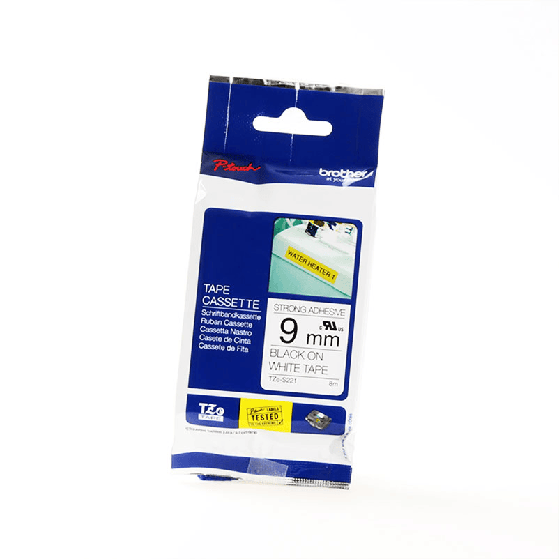 Brother Ribbon TZE-S221 Black on white